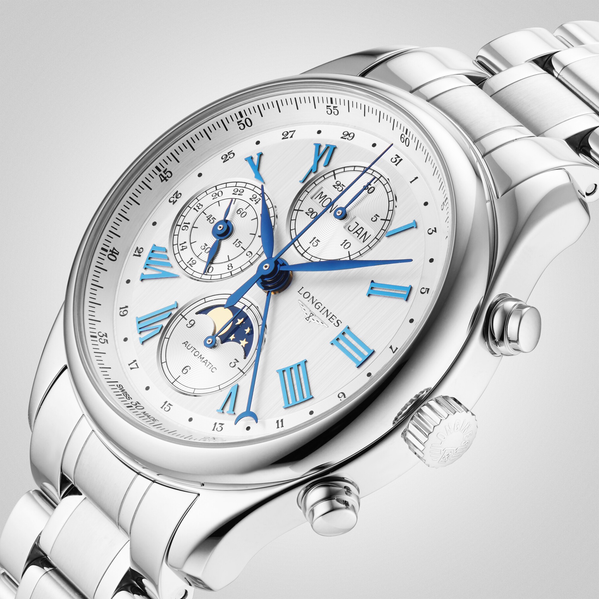 Replica Longines Master Collection 42mm Mens details Silver Stainless Steel L27734716 5 Replica Longines Master Collection 42mm Mens details Silver Stainless Steel L27734716