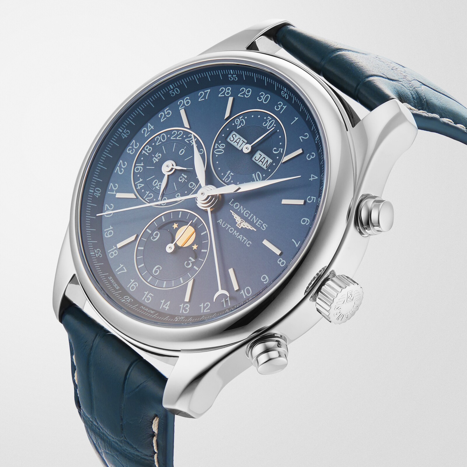 Replica Longines Master Collection 42mm Mens details Sunray Blue L27734920