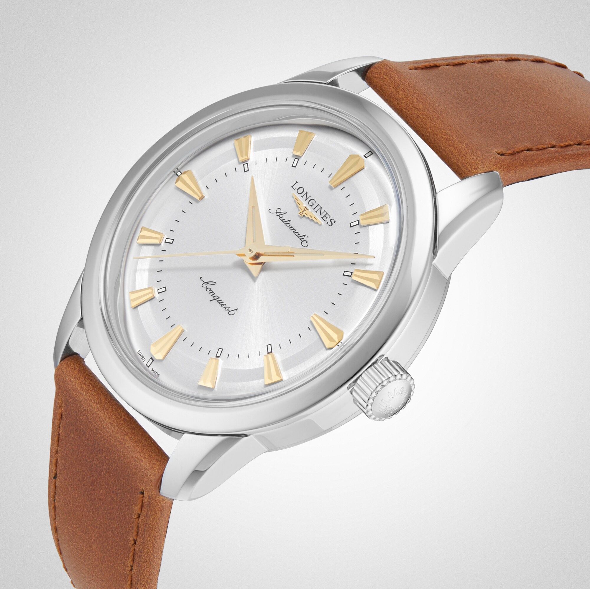 Replica Longines Conquest Heritage 40mm Mens details Silver L16494722