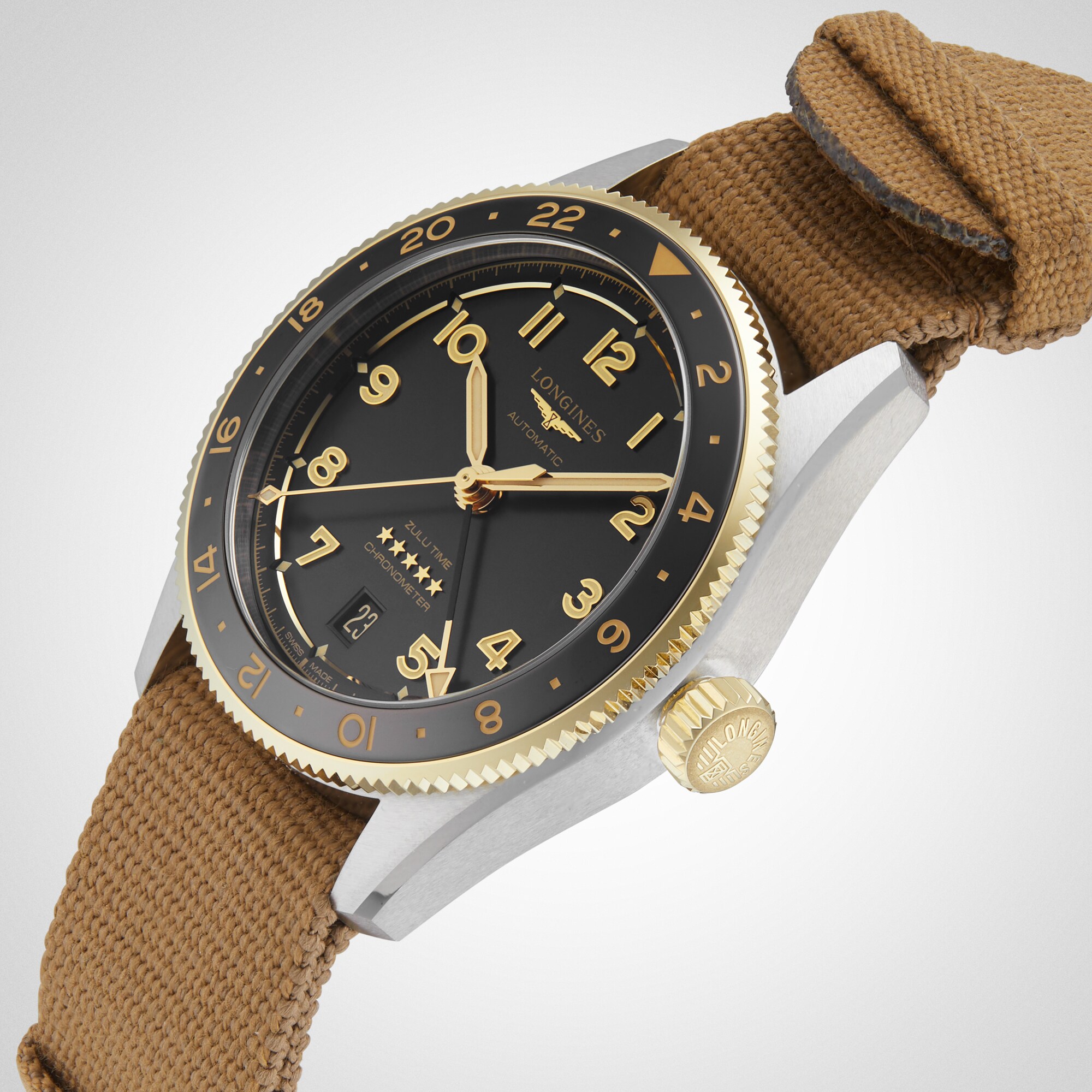 Replica Longines Spirit Zulu Time 39mm Mens details Black L38025539 5 Replica Longines Spirit Zulu Time 39mm Mens details Black L38025539