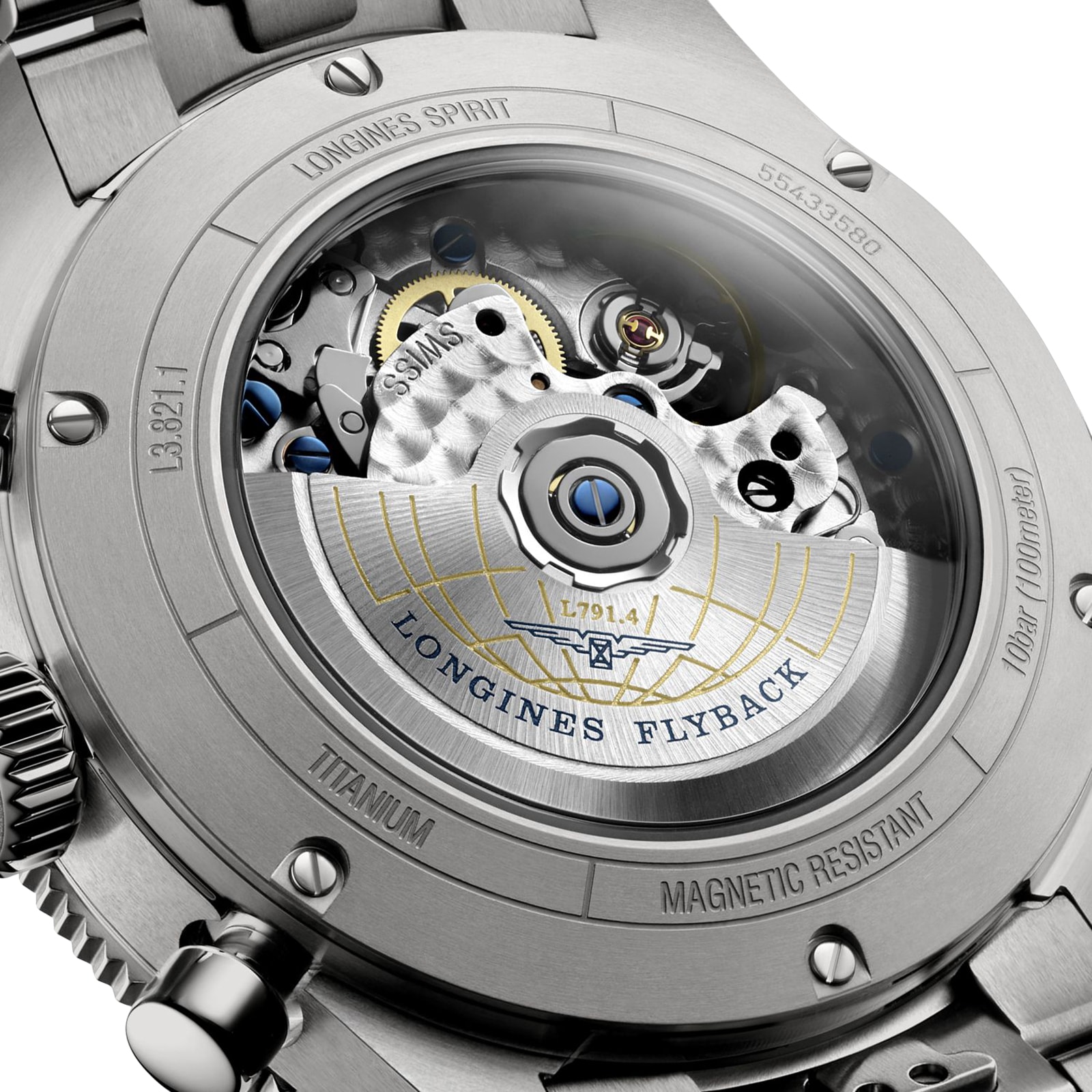 Replica Longines Spirit Flyback Titanium 42mm Mens details Grey L38211536