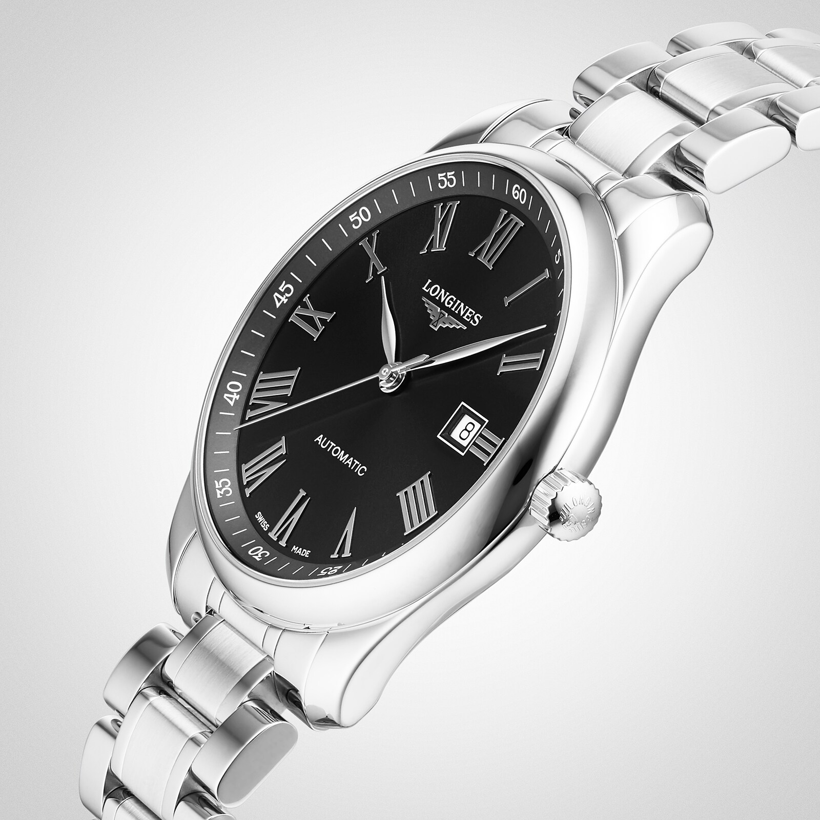 Replica Longines Master Collection 42mm Black Dial Mens details L28934596