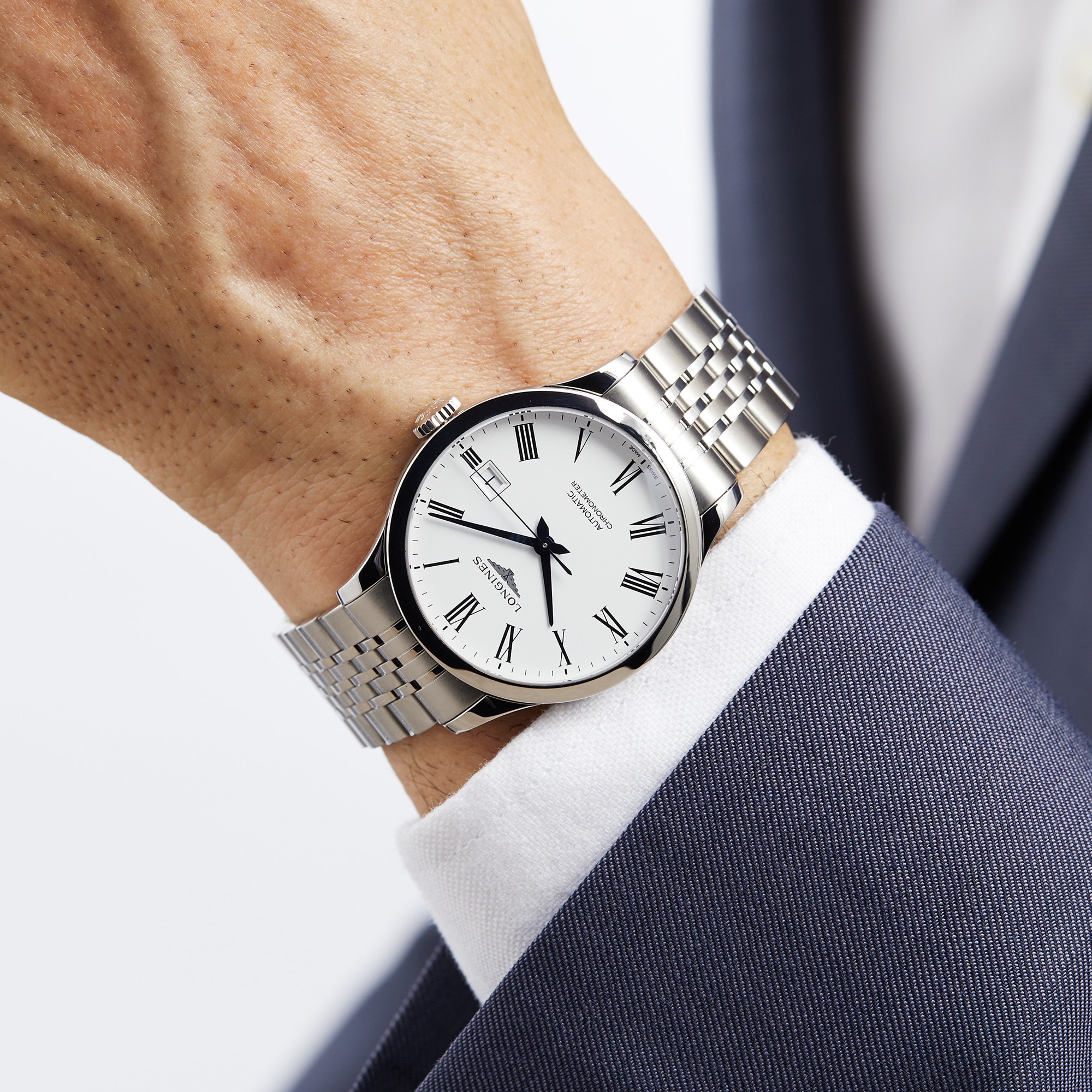 Replica Longines Record 38mm Automatic Chronometer Mens details L28204116
