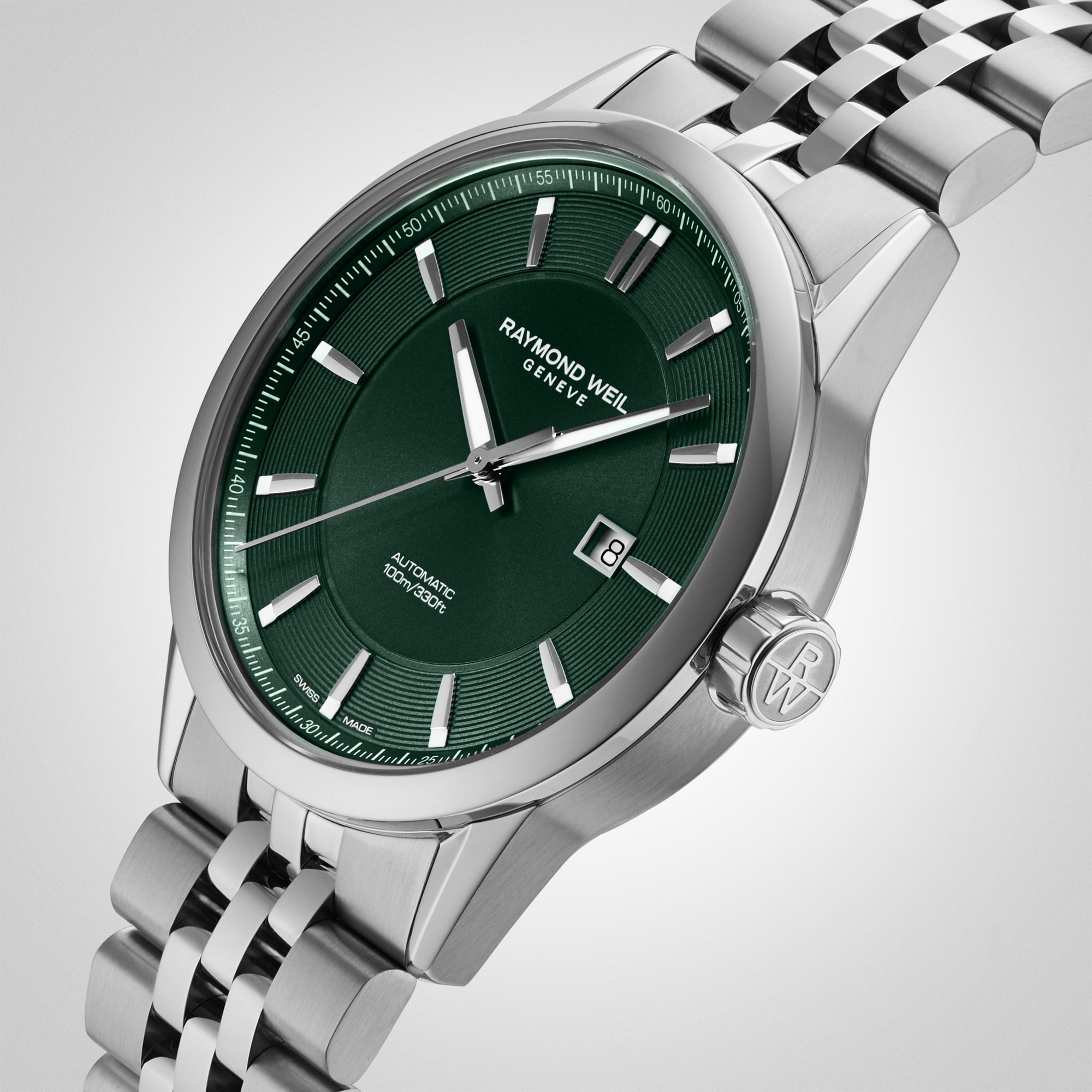 Replica Raymond Weil Freelancer Automatic 42mm Mens details Green 2731-ST-52001