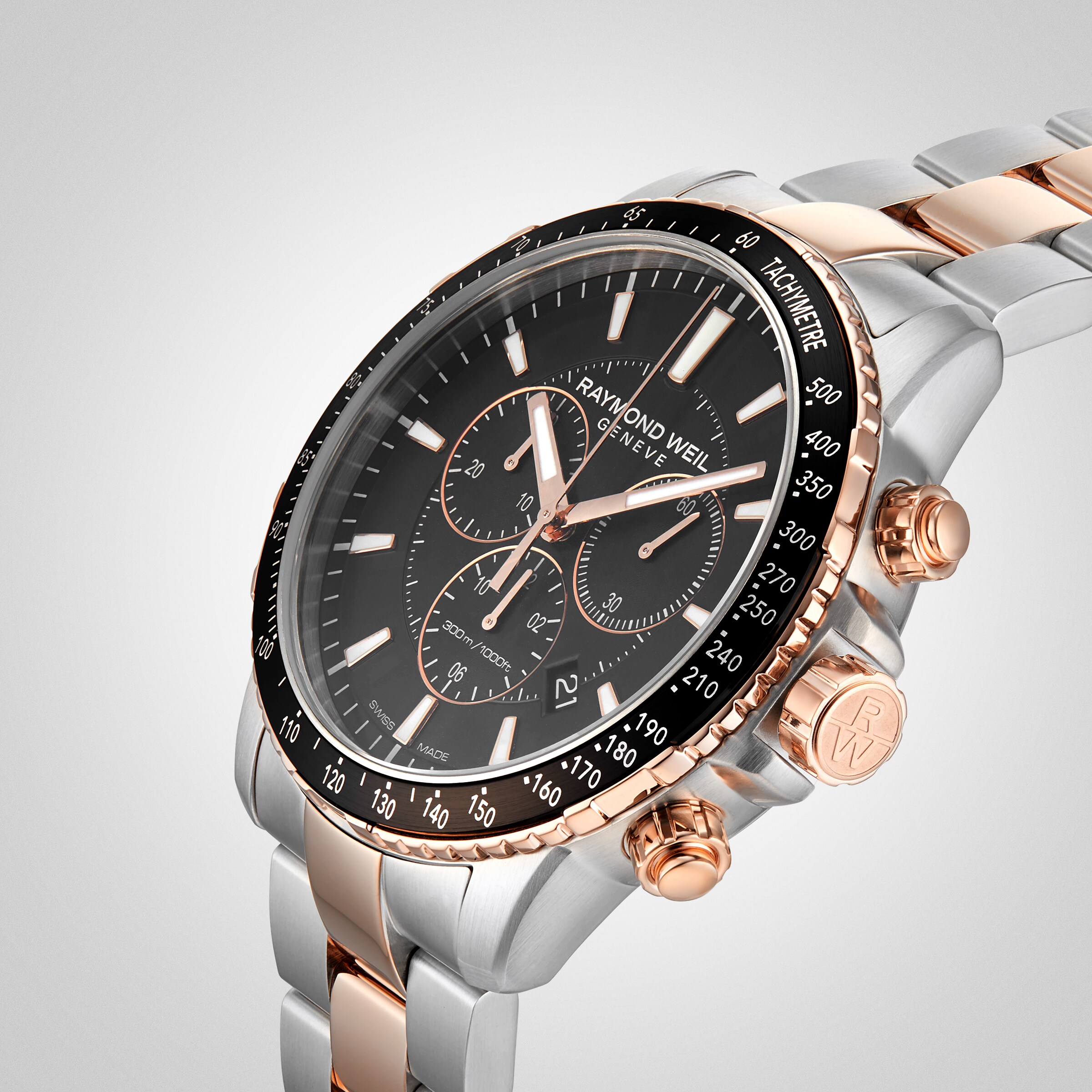 Replica Raymond Weil Tango Two Tone Chronograph 44mm Mens details 8570-SP5-20001 5 Replica Raymond Weil Tango Two Tone Chronograph 44mm Mens details 8570-SP5-20001