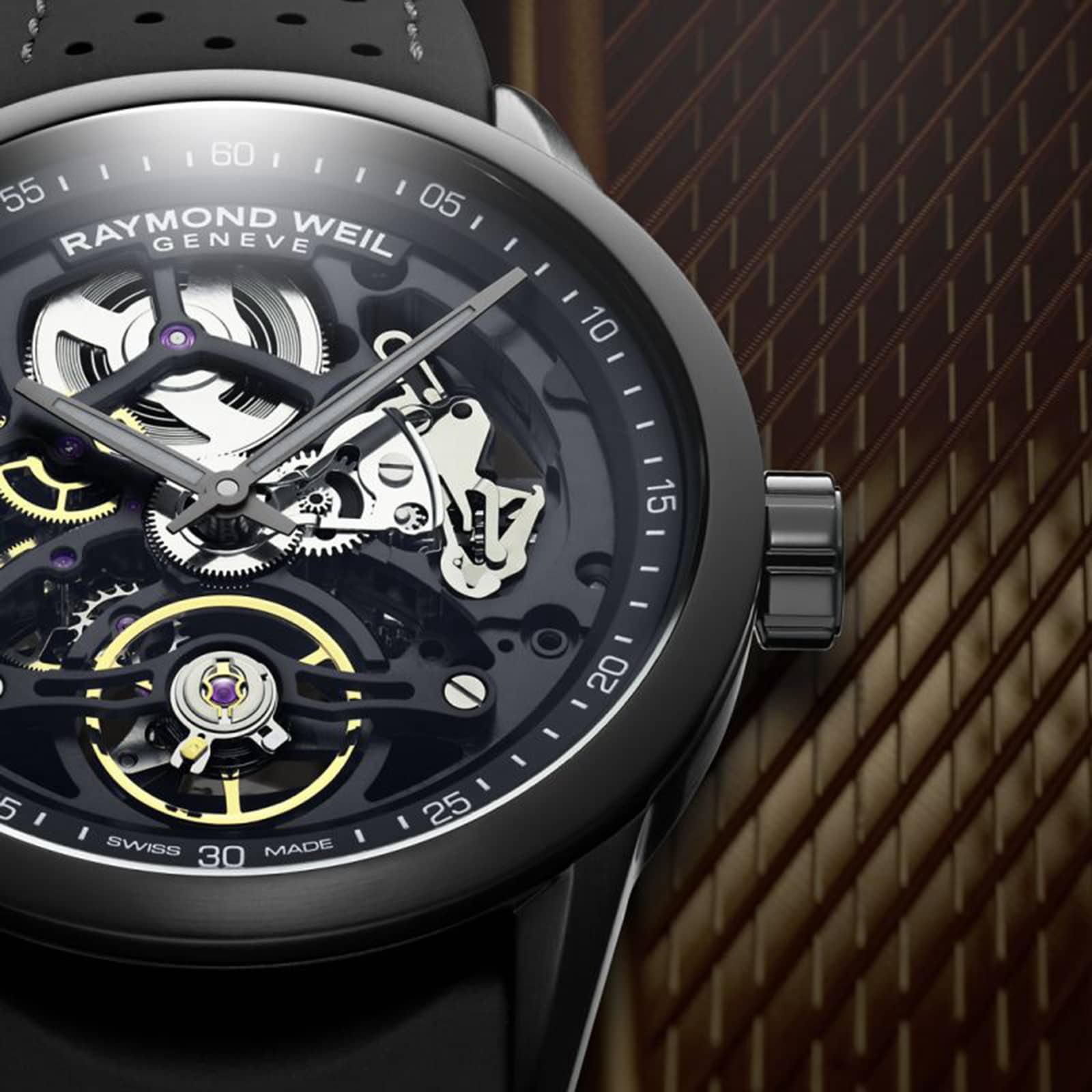 Replica Raymond Weil Freelancer Skeleton 42mm Mens details 2785-BKR-20000