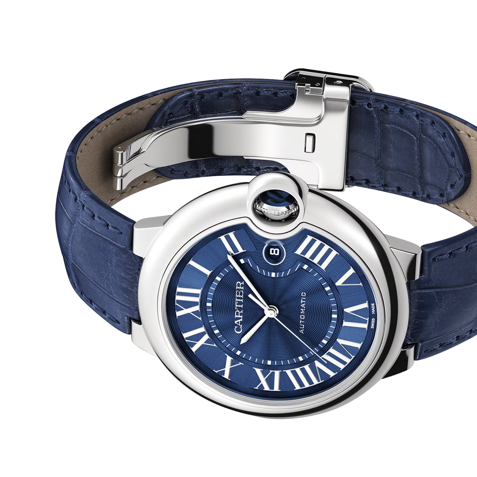 Replica Cartier Ballon Bleu de Cartier details 42 mm. Mechanical movement with automatic winding caliber 1847 MC. WSBB0027 6 Replica Cartier Ballon Bleu de Cartier details 42 mm. Mechanical movement with automatic winding caliber 1847 MC. WSBB0027