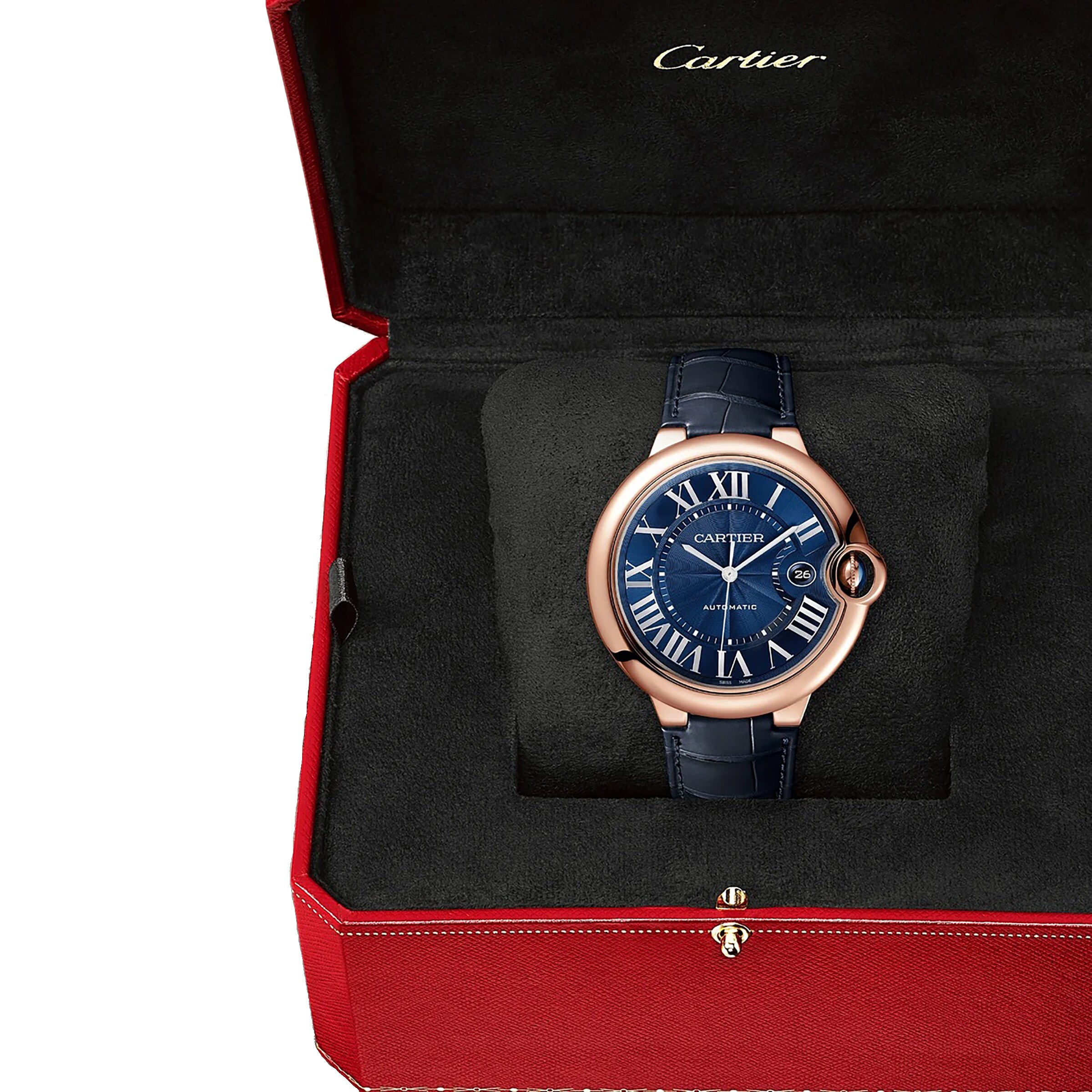 Replica Cartier Ballon Bleu de details 42 mm 18K rose gold leather WGBB0036 6 Replica Cartier Ballon Bleu de details 42 mm 18K rose gold leather WGBB0036