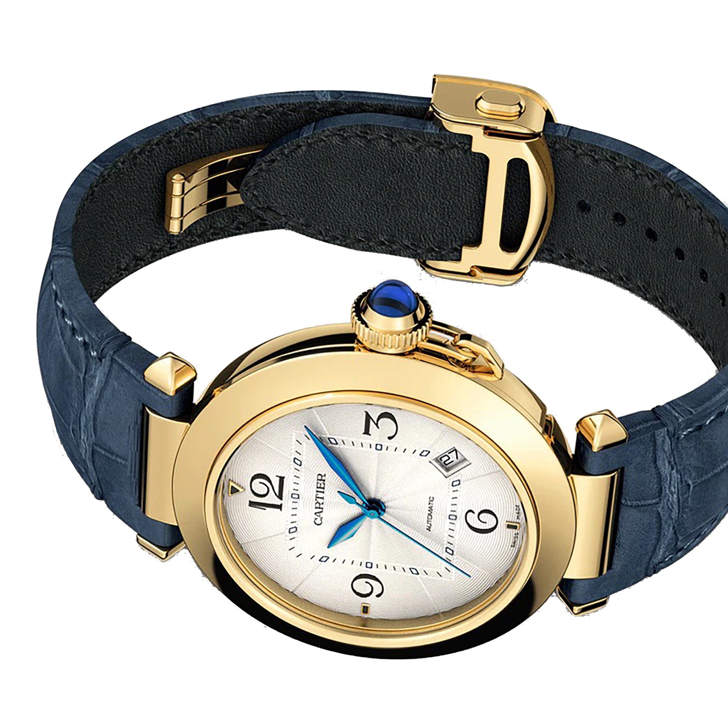 Replica Cartier Pasha De Cartier details 41mm Automatic Movement Yellow Gold 2 Interchangeable Leather Straps WGPA0007 6 Replica Cartier Pasha De Cartier details 41mm Automatic Movement Yellow Gold 2 Interchangeable Leather Straps WGPA0007