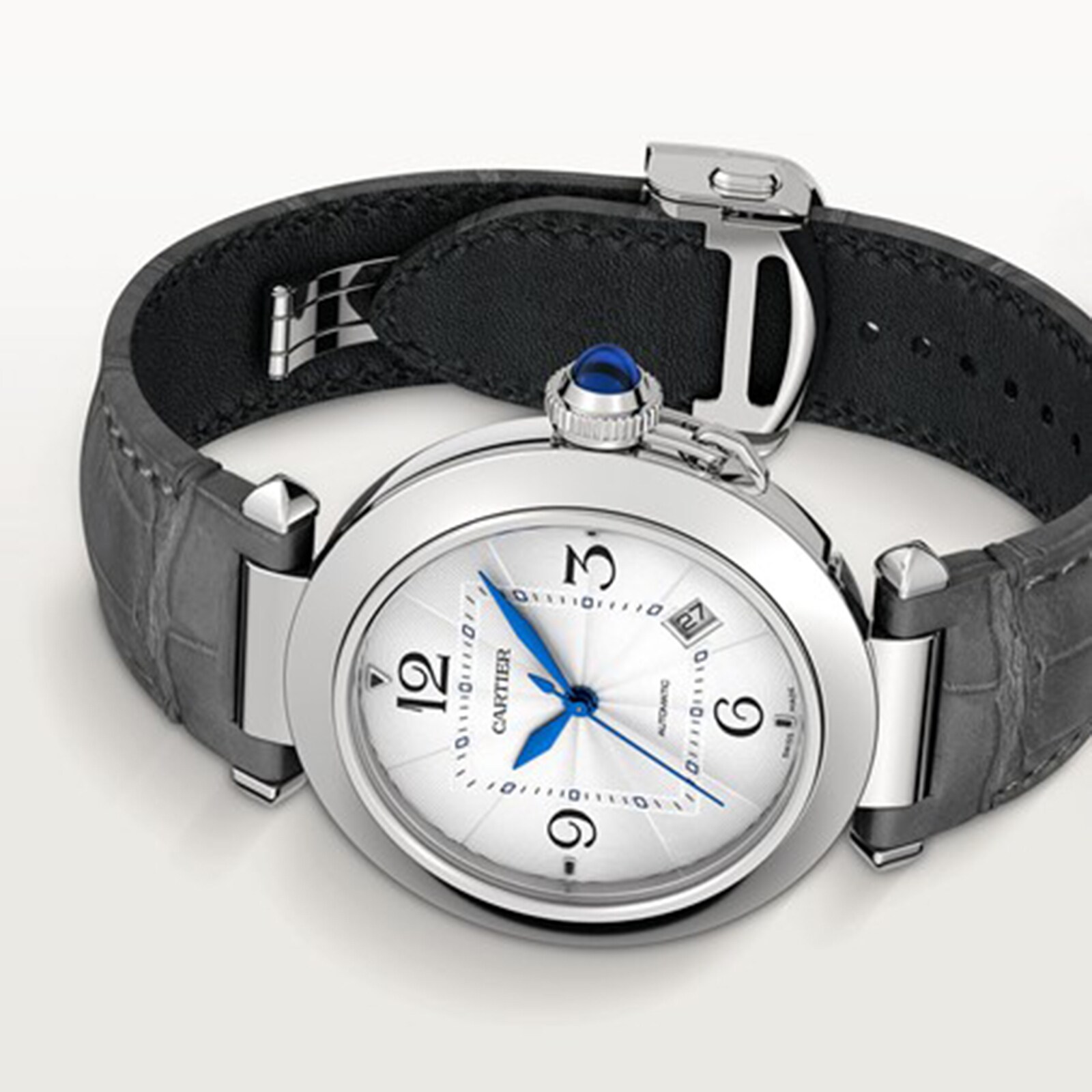 Replica Cartier Pasha De Cartier details 41mm Automatic Movement Steel 2 Interchangeable Leather Straps WSPA0010 6 Replica Cartier Pasha De Cartier details 41mm Automatic Movement Steel 2 Interchangeable Leather Straps WSPA0010