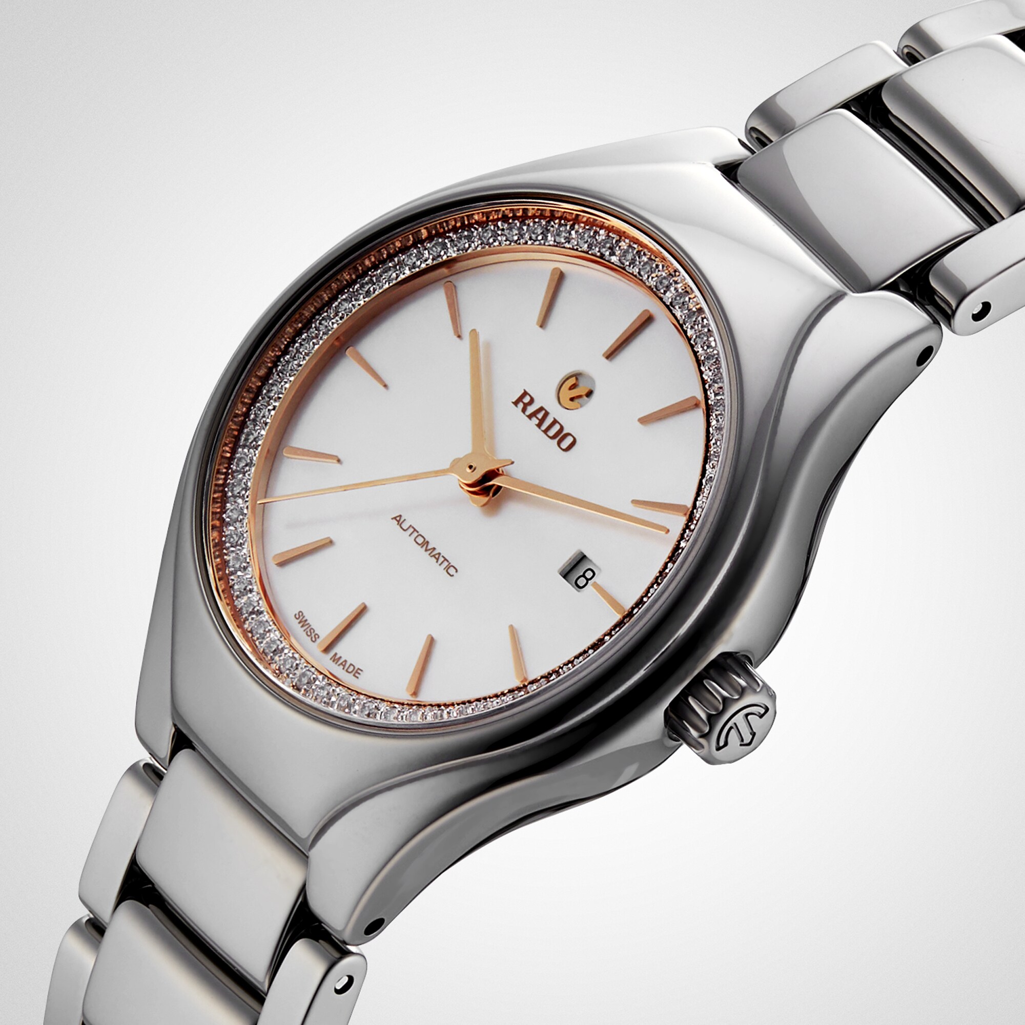 Replica Rado True Automatic Diamonds 30mm Ladies details R27243852 6 Replica Rado True Automatic Diamonds 30mm Ladies details R27243852