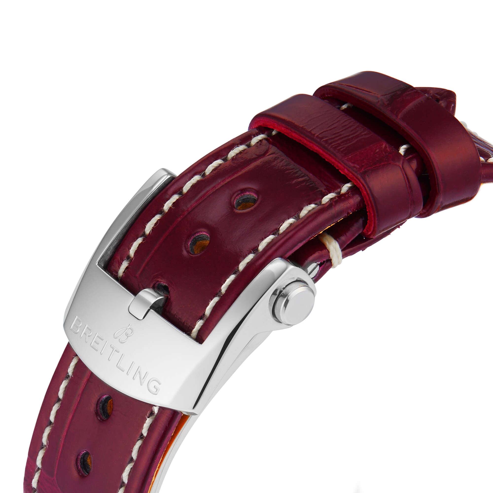 Replica Breitling Navitimer 32mm Ladies details White Mother Of Pearl Alligator A77320E61A2P2