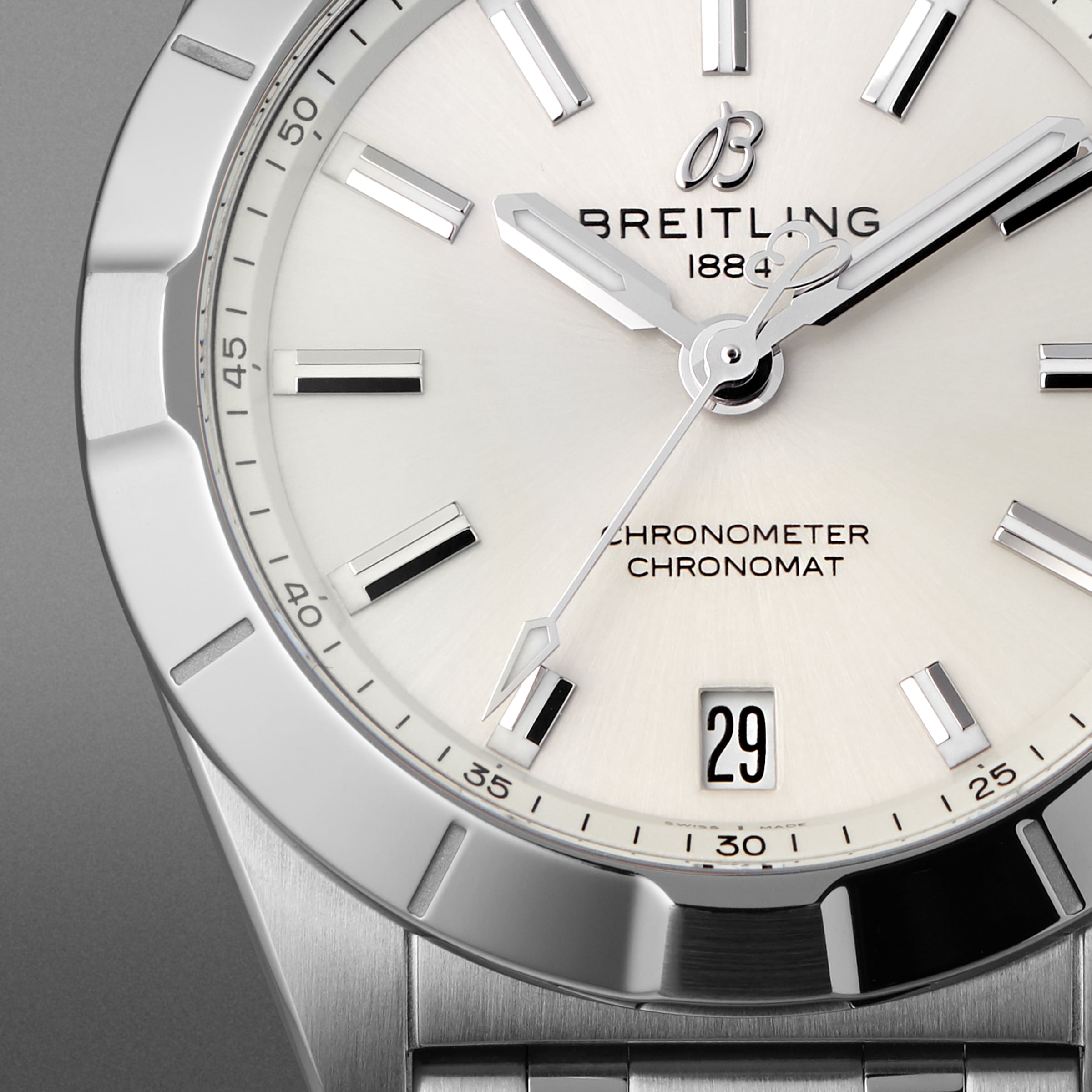 Replica Breitling Chronomat Super Quartz 32 Stainless Steel details A77310101A2A1