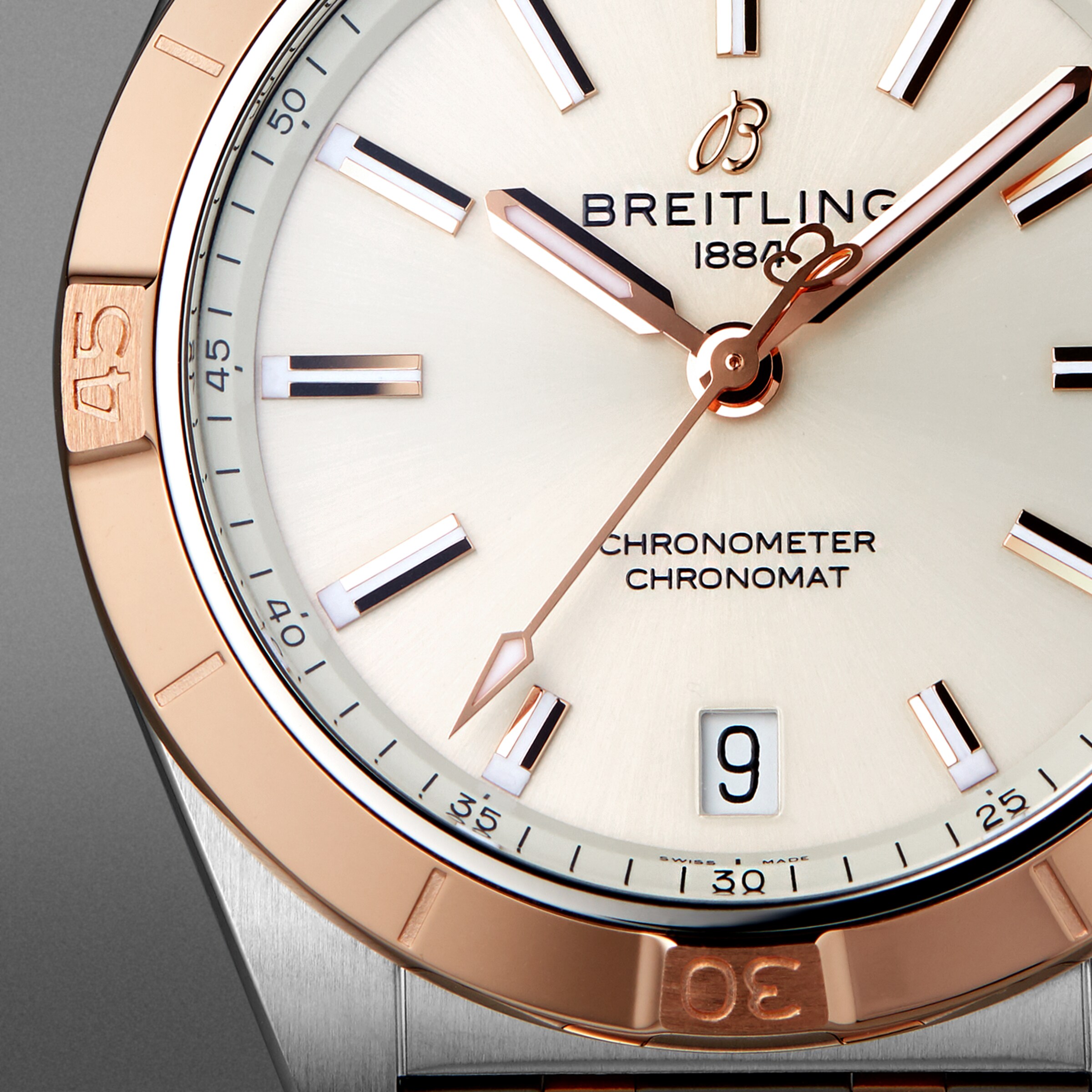 Replica Breitling Chronomat Automatic 36 Stainless Steel  18k Red Gold details U10380101A1U1