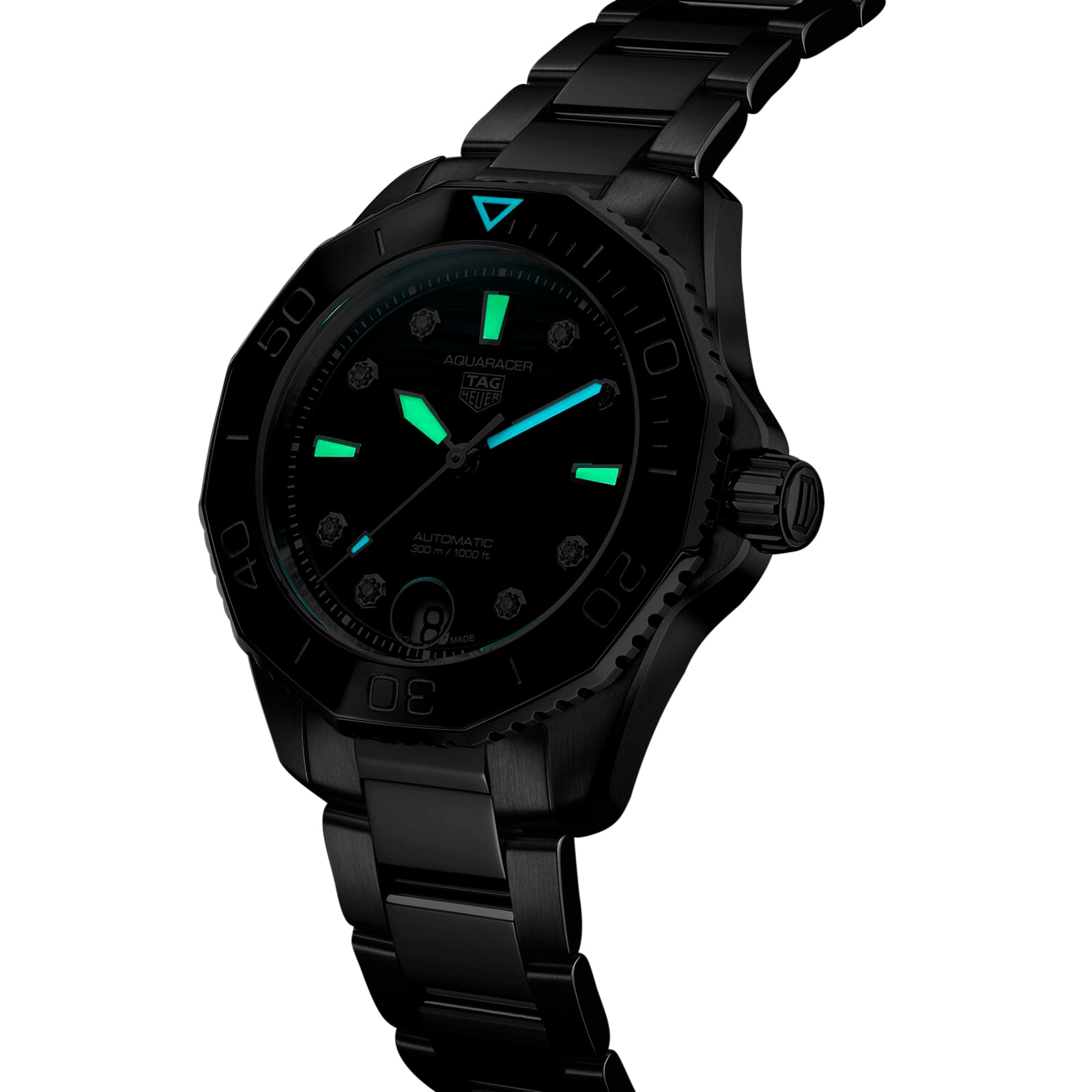 Replica TAG Heuer Aquaracer Professional 300 36mm Ladies details Green WBP231G.BA0618 6 Replica TAG Heuer Aquaracer Professional 300 36mm Ladies details Green WBP231G.BA0618