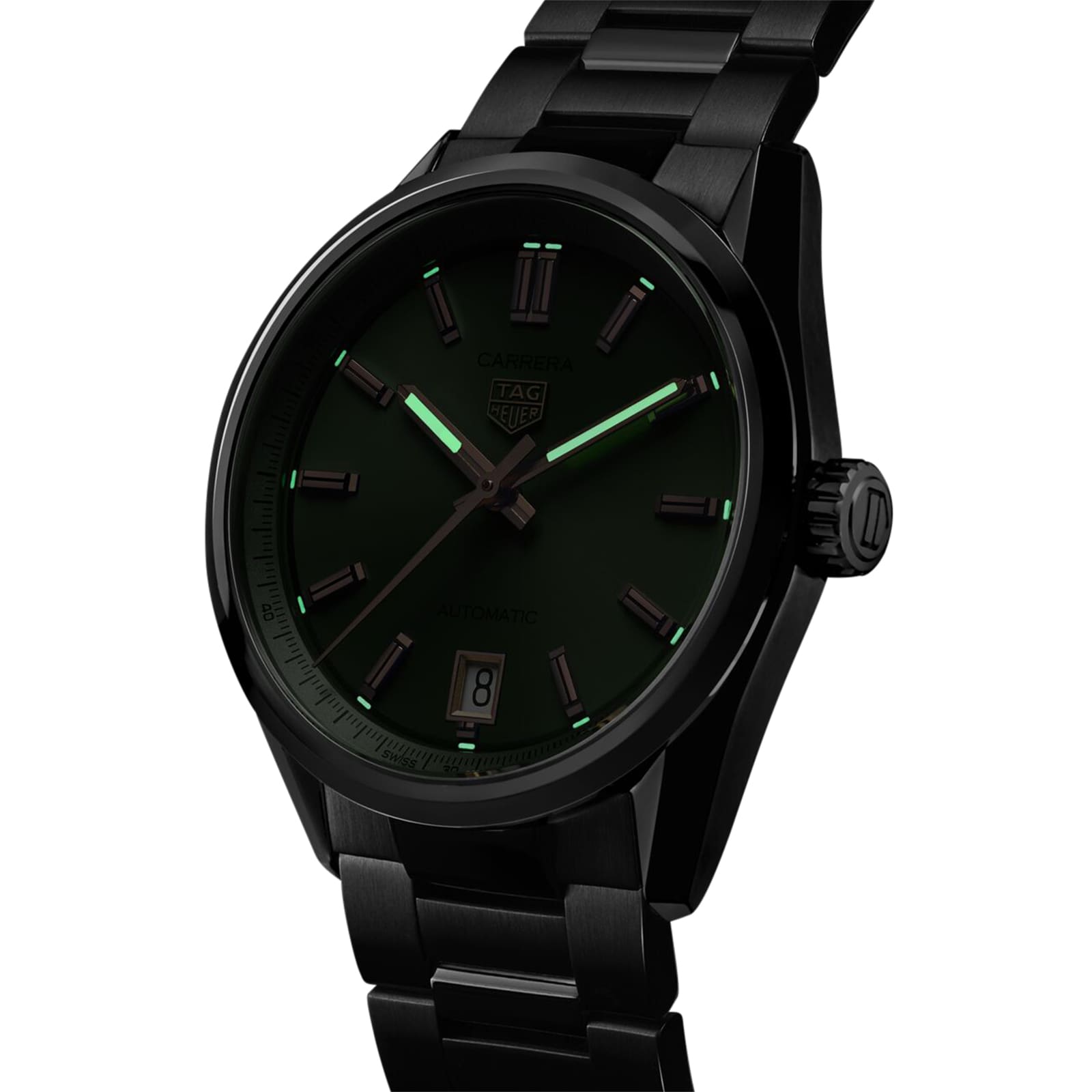 Replica TAG Heuer Carrera Date 36mm Ladies details Green WBN2312.BA0001