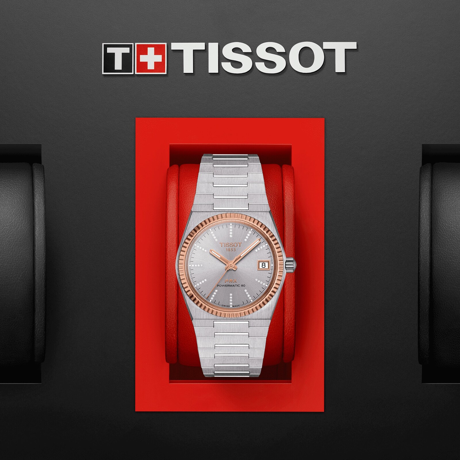 Replica Tissot T-Gold PRX Powermatic 80 35mm Ladies details T9312074133600 6 Replica Tissot T-Gold PRX Powermatic 80 35mm Ladies details T9312074133600