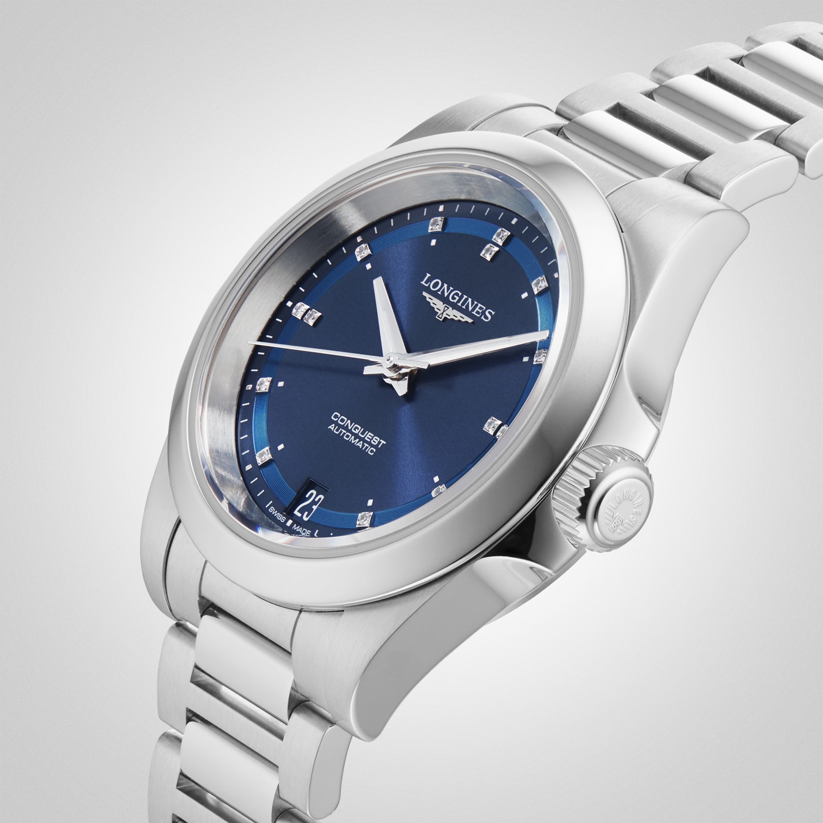 Replica Longines Conquest 34mm Ladies details Blue L34304976