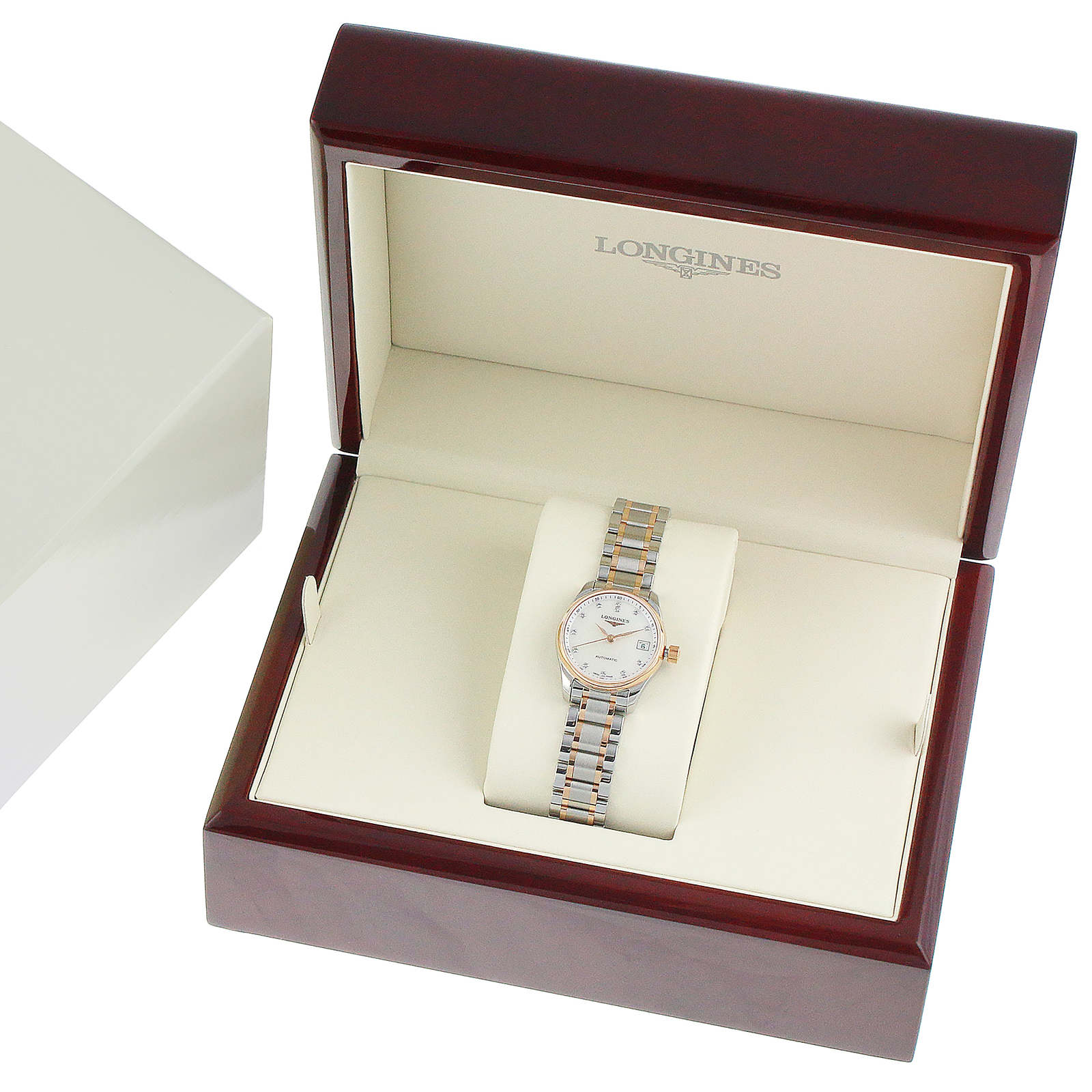 Replica Longines Master Collection 25.5mm Stainless Steel/Gold 18K Automatic Ladies details L21285897