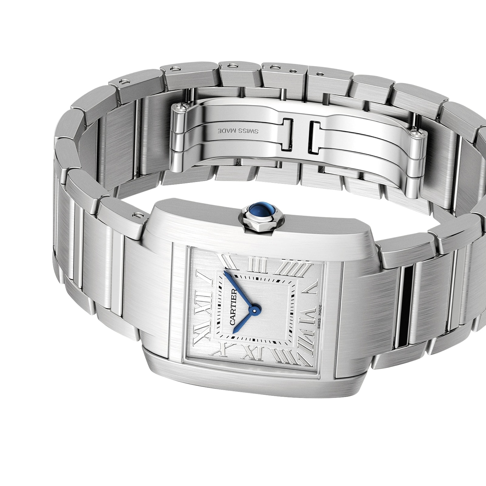 Replica Cartier Tank Francaise details Medium Model Quartz Movement Steel WSTA0074