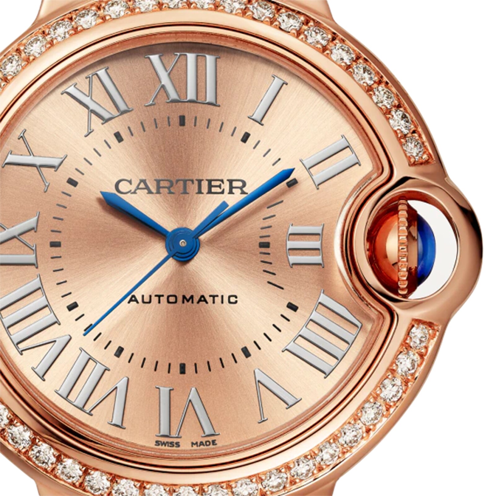 Replica Cartier Ballon Bleu De Cartier details 33mm Automatic Movement Rose Gold Diamonds WJBB0077 6 Replica Cartier Ballon Bleu De Cartier details 33mm Automatic Movement Rose Gold Diamonds WJBB0077