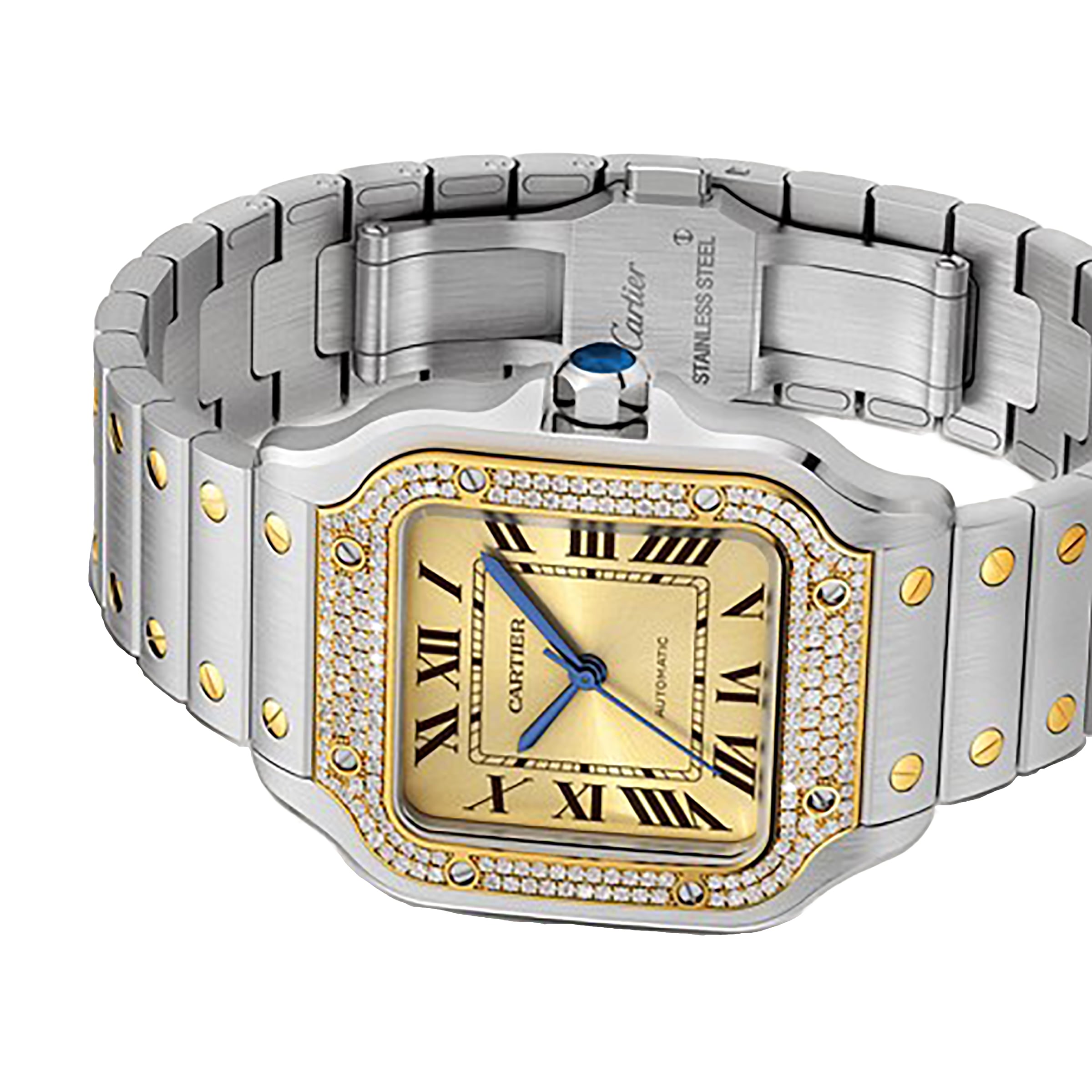 Replica Cartier Santos De Cartier Medium Model Mechanical Movement With Automatic Winding W3SA0007 6 Replica Cartier Santos De Cartier Medium Model Mechanical Movement With Automatic Winding W3SA0007