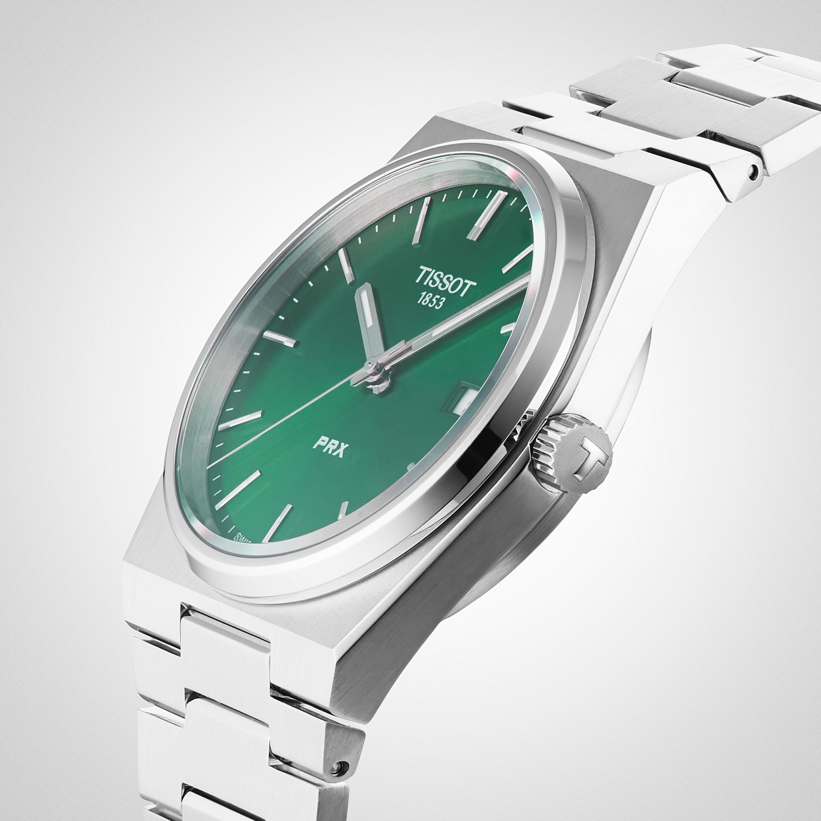 Replica Tissot T-Classic PRX 40mm Mens details Green T1374101109100 6 Replica Tissot T-Classic PRX 40mm Mens details Green T1374101109100