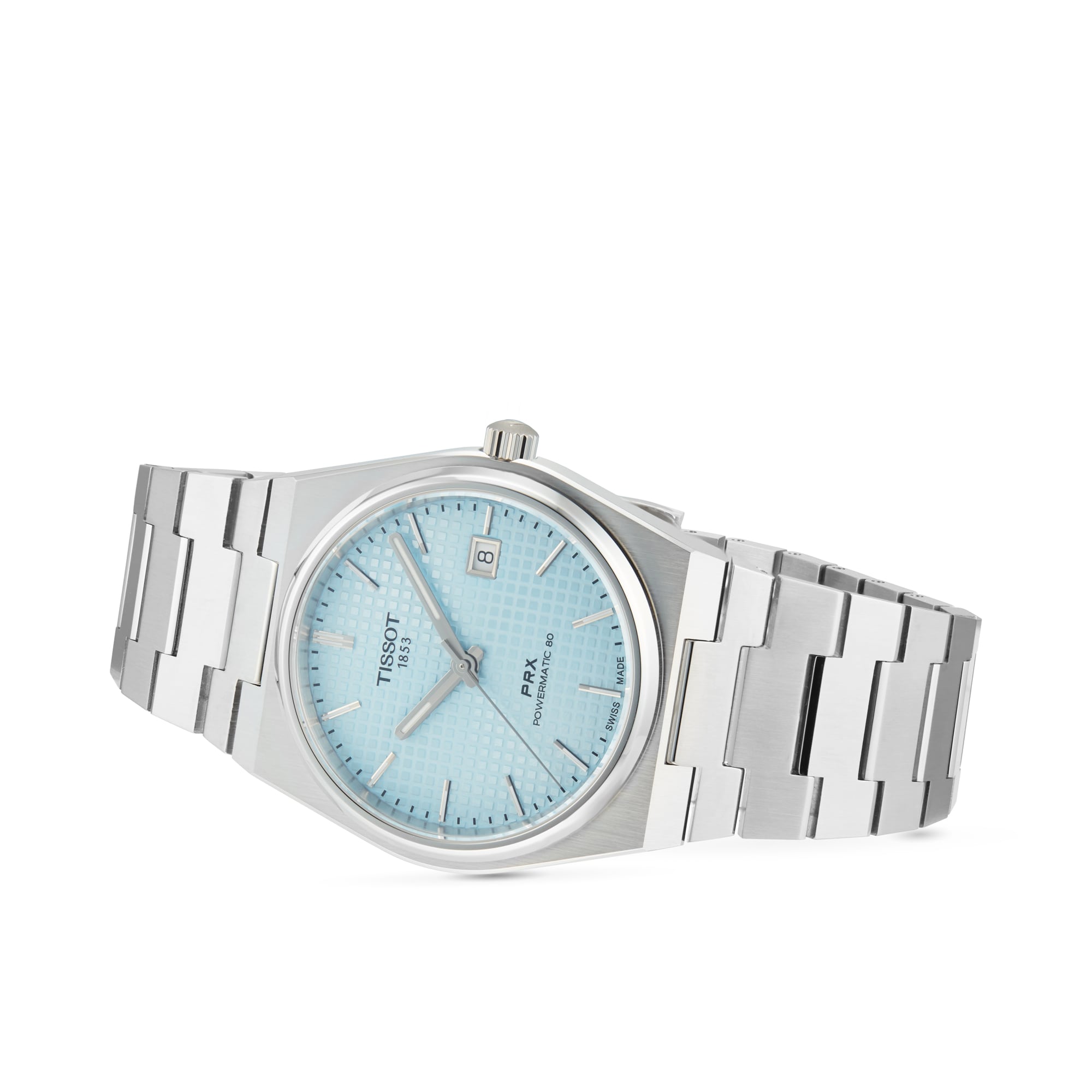 Replica Tissot T-Classic PRX Powermatic 80 40mm Mens details Light Blue T1374071135100 6 Replica Tissot T-Classic PRX Powermatic 80 40mm Mens details Light Blue T1374071135100