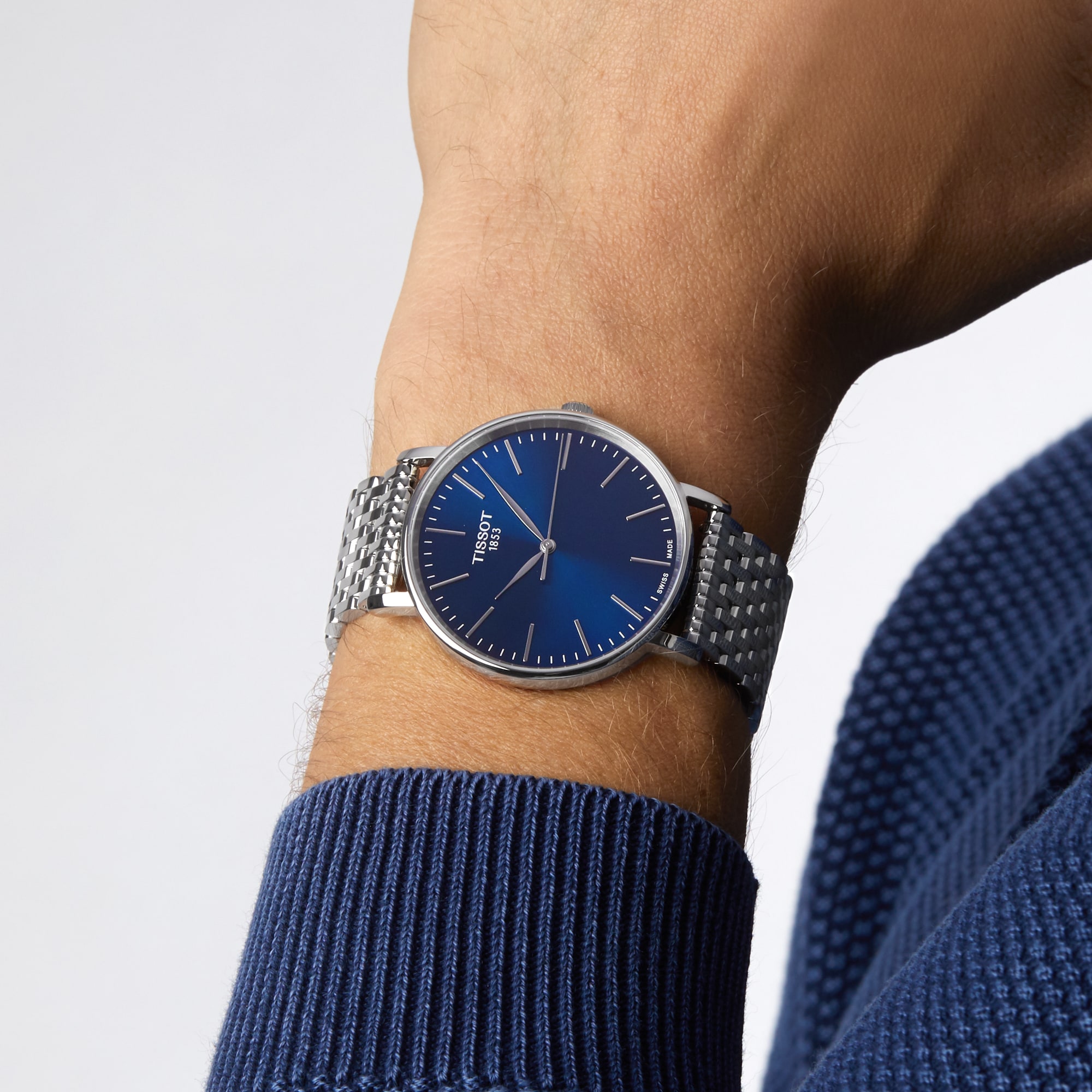 Replica Tissot T-Classic Everytime 40mm Mens details Blue T1434101104100