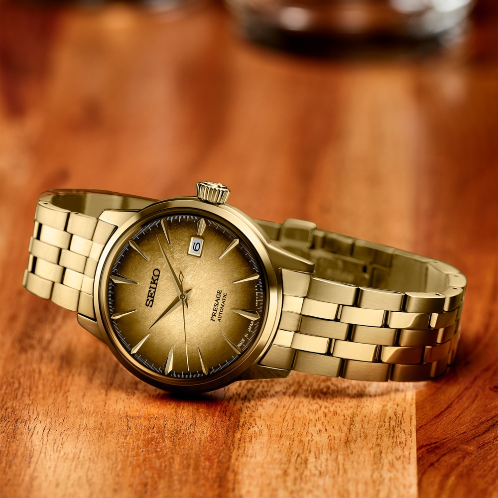 Replica Seiko "Half and half" Presage Cocktail Time European US exclusive 40.5mm Mens details SRPK48J1 6 Replica Seiko "Half and half" Presage Cocktail Time European US exclusive 40.5mm Mens details SRPK48J1