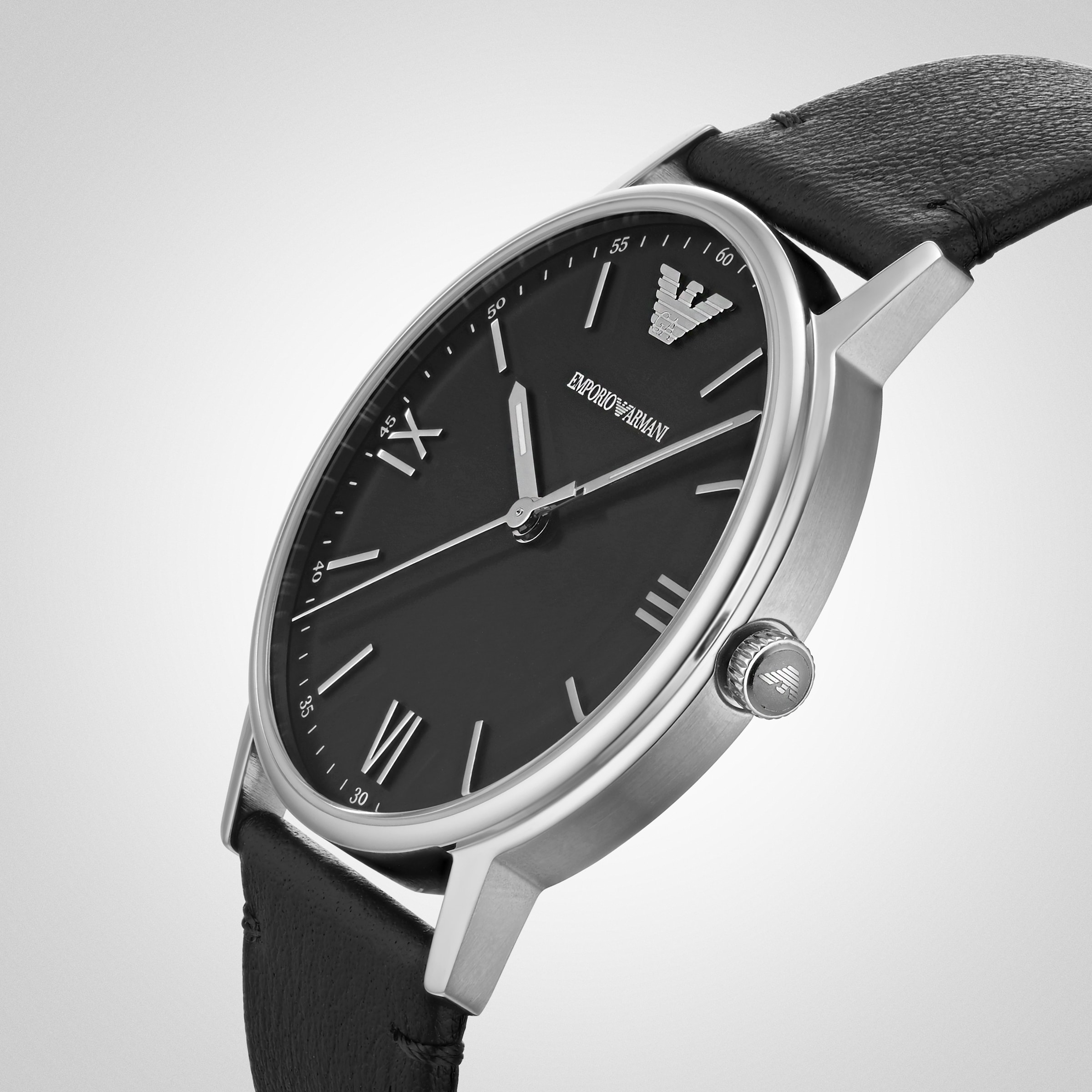 Replica Emporio Armani Black Leather Gents details AR11013 6 Replica Emporio Armani Black Leather Gents details AR11013