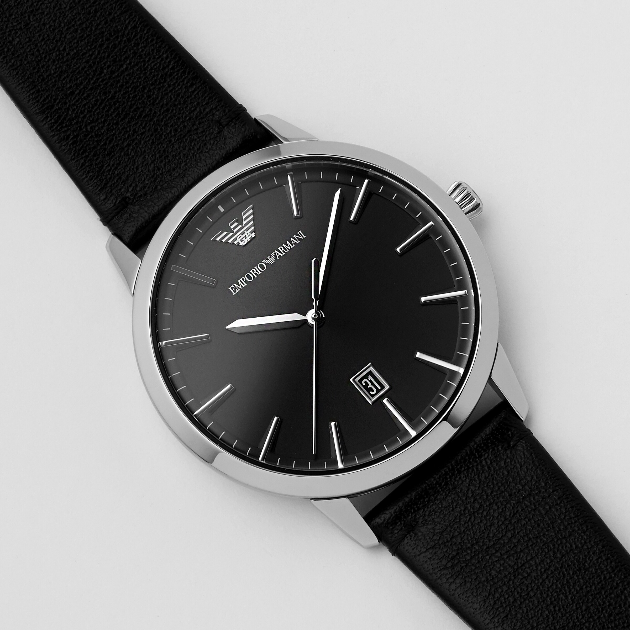 Replica Emporio Armani Black Leather Gents details AR11193 6 Replica Emporio Armani Black Leather Gents details AR11193