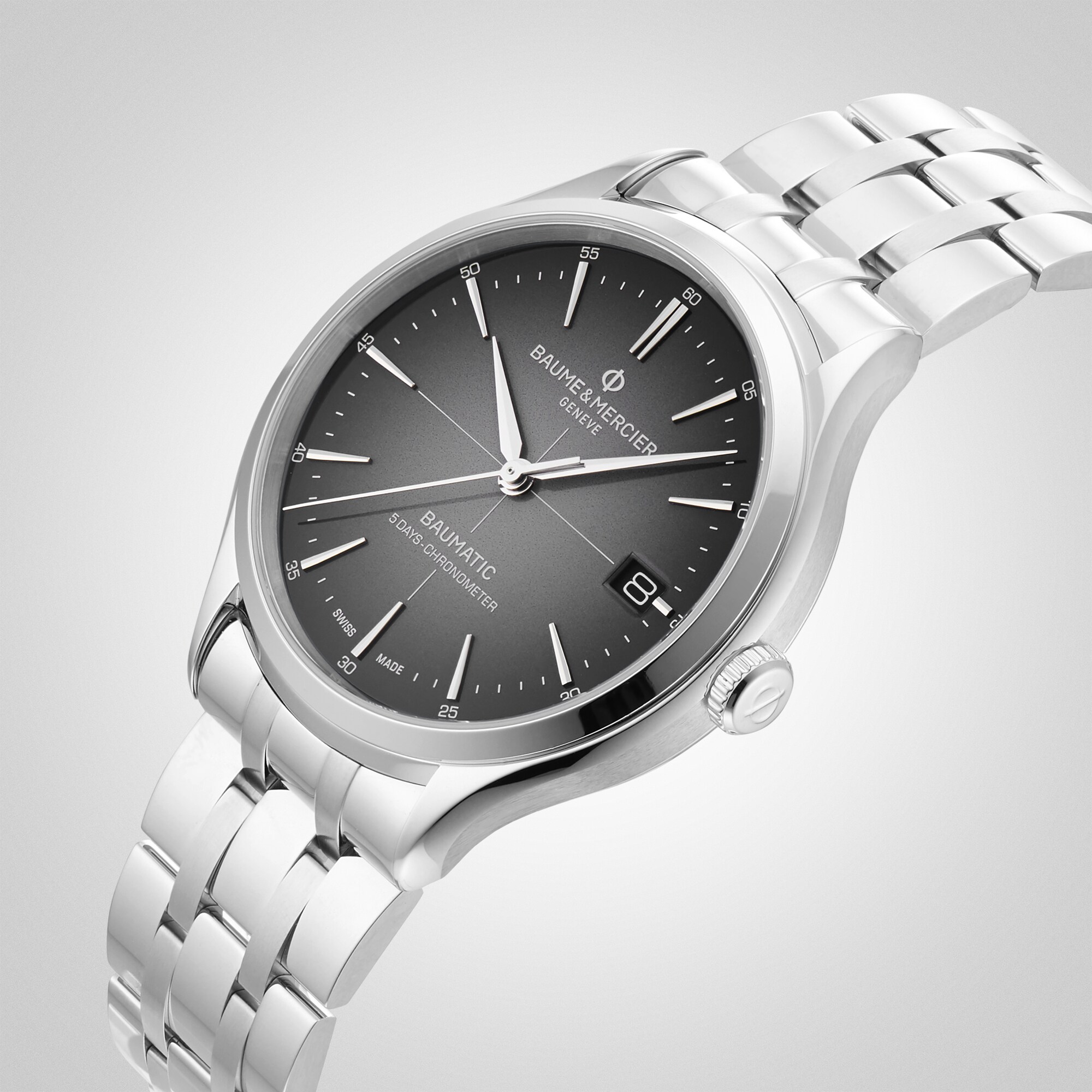 Replica Baume & Mercier Clifton COS Certified 40mm Mens details Stainless Steel M0A10551