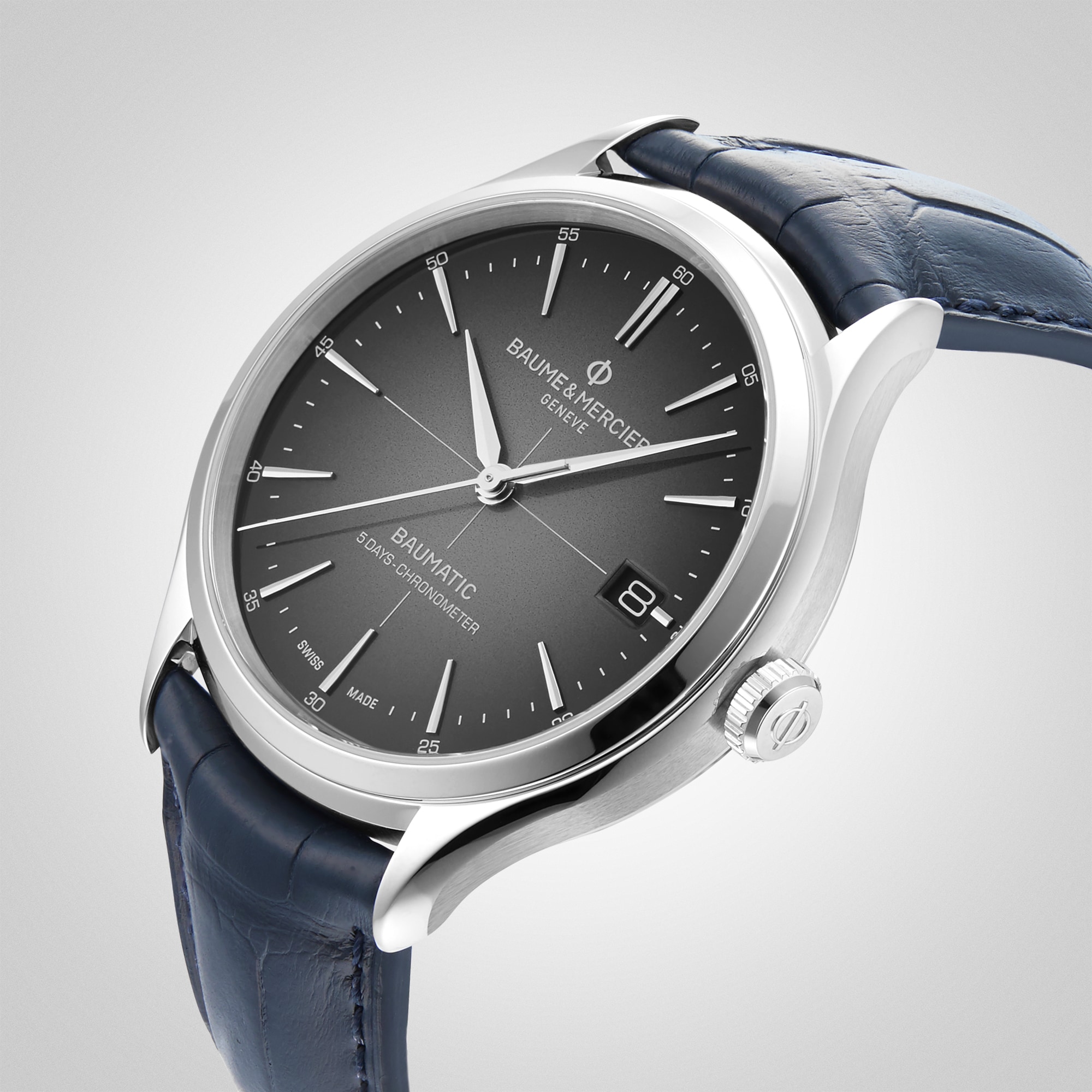 Replica Baume & Mercier Clifton COSC Certified 40mm Mens details Leather M0A10550 6 Replica Baume & Mercier Clifton COSC Certified 40mm Mens details Leather M0A10550