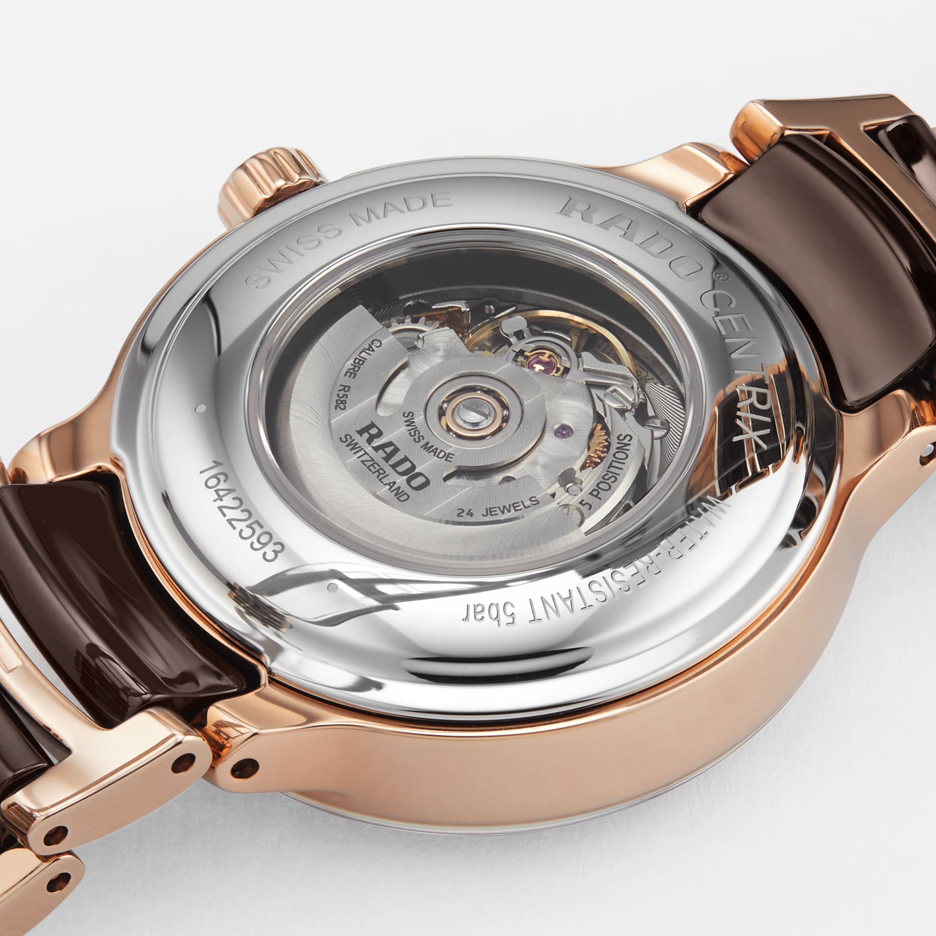 Replica Rado Centrix Automatic 30.5mm Ladies details Brown R30019302