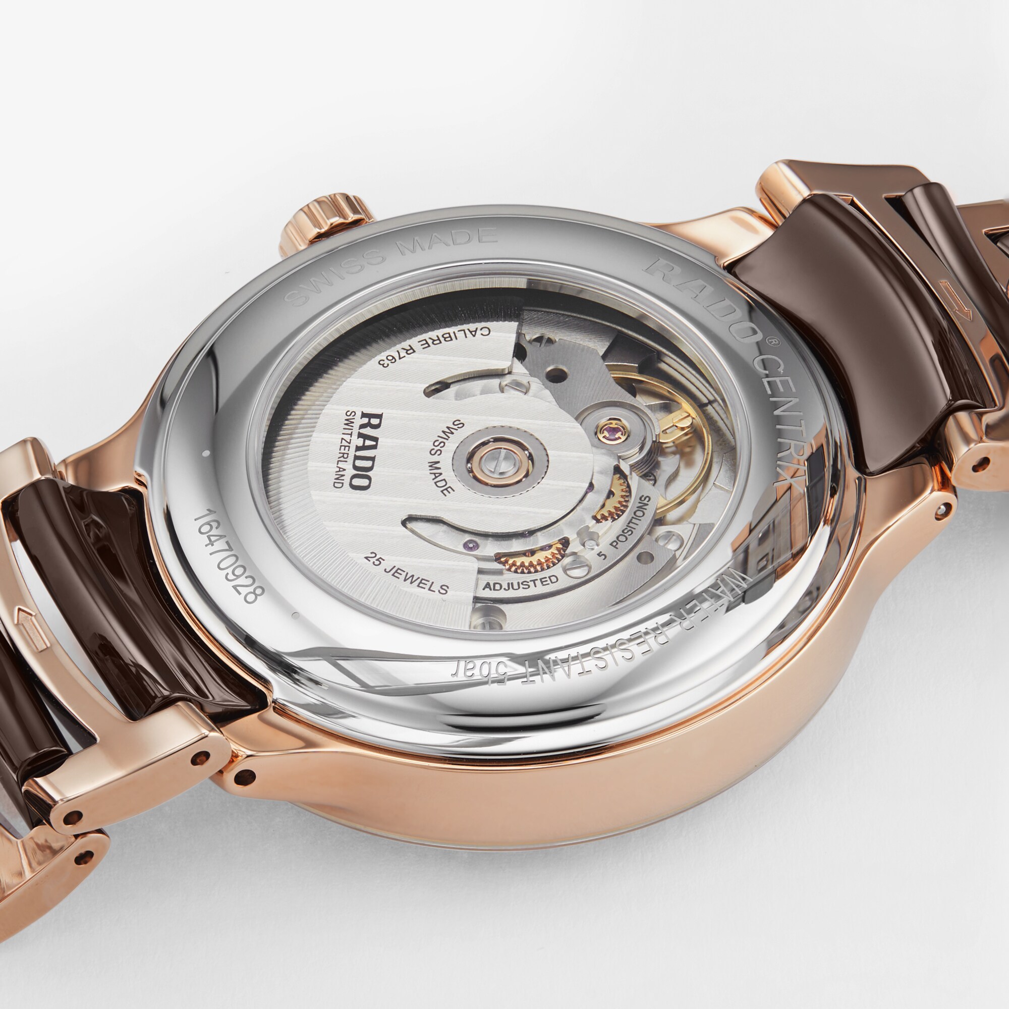 Replica Rado Centrix Jubile Automatic Diamond 39.5mm Unisex details Brown R30017712