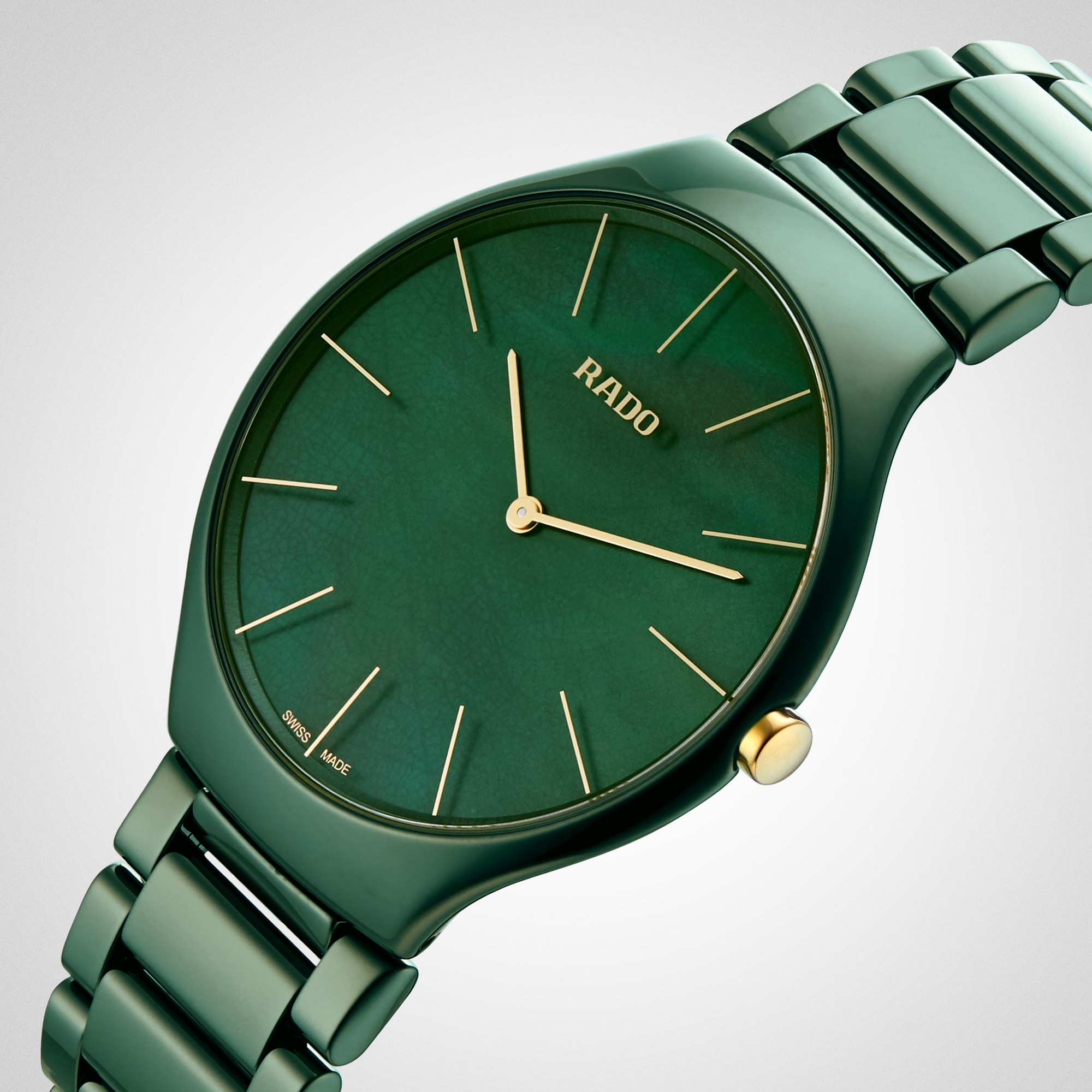 Replica Rado True Thinline 39mm Unisex details Green R27006912