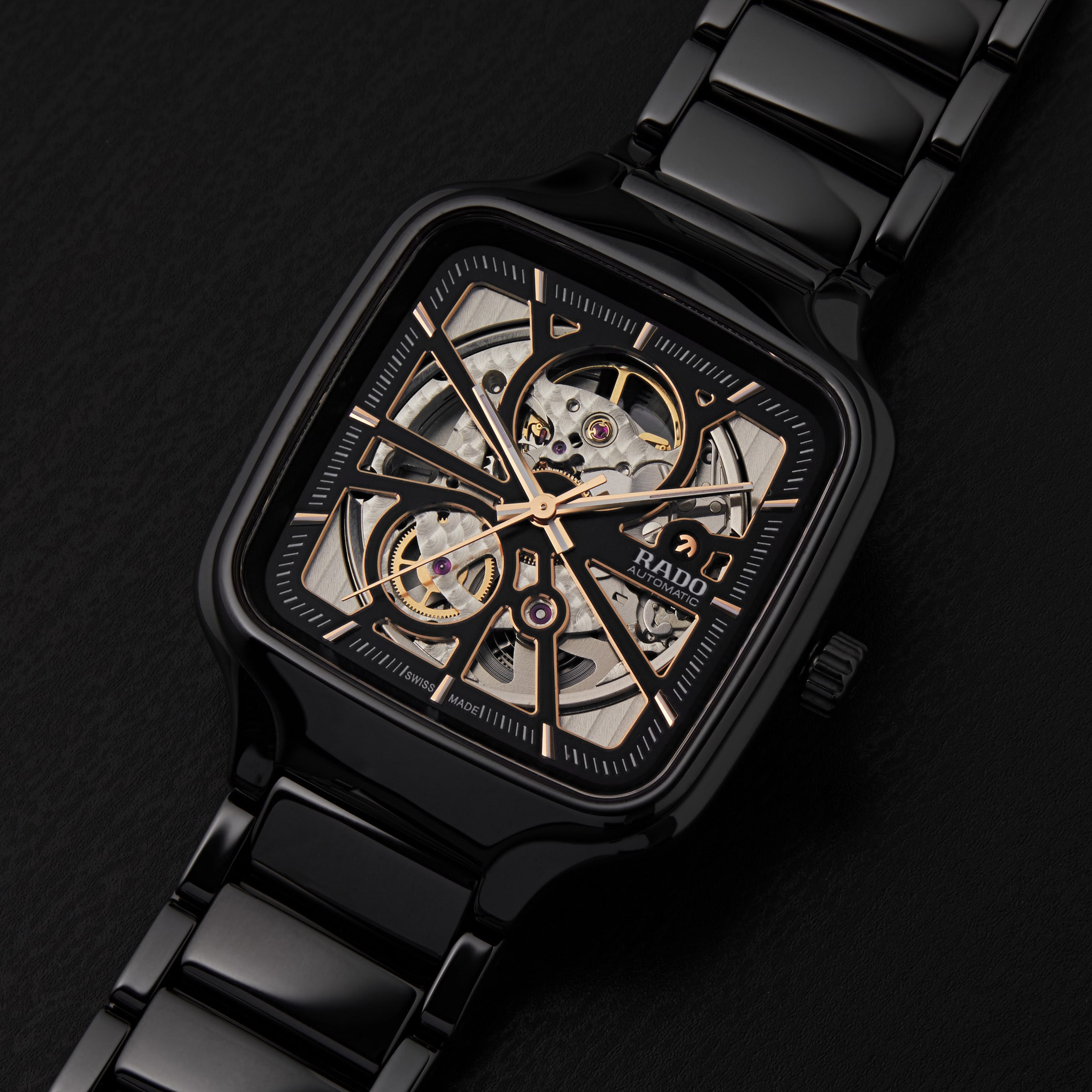 Replica Rado True Square Open Heart Unisex details R27086162 6 Replica Rado True Square Open Heart Unisex details R27086162