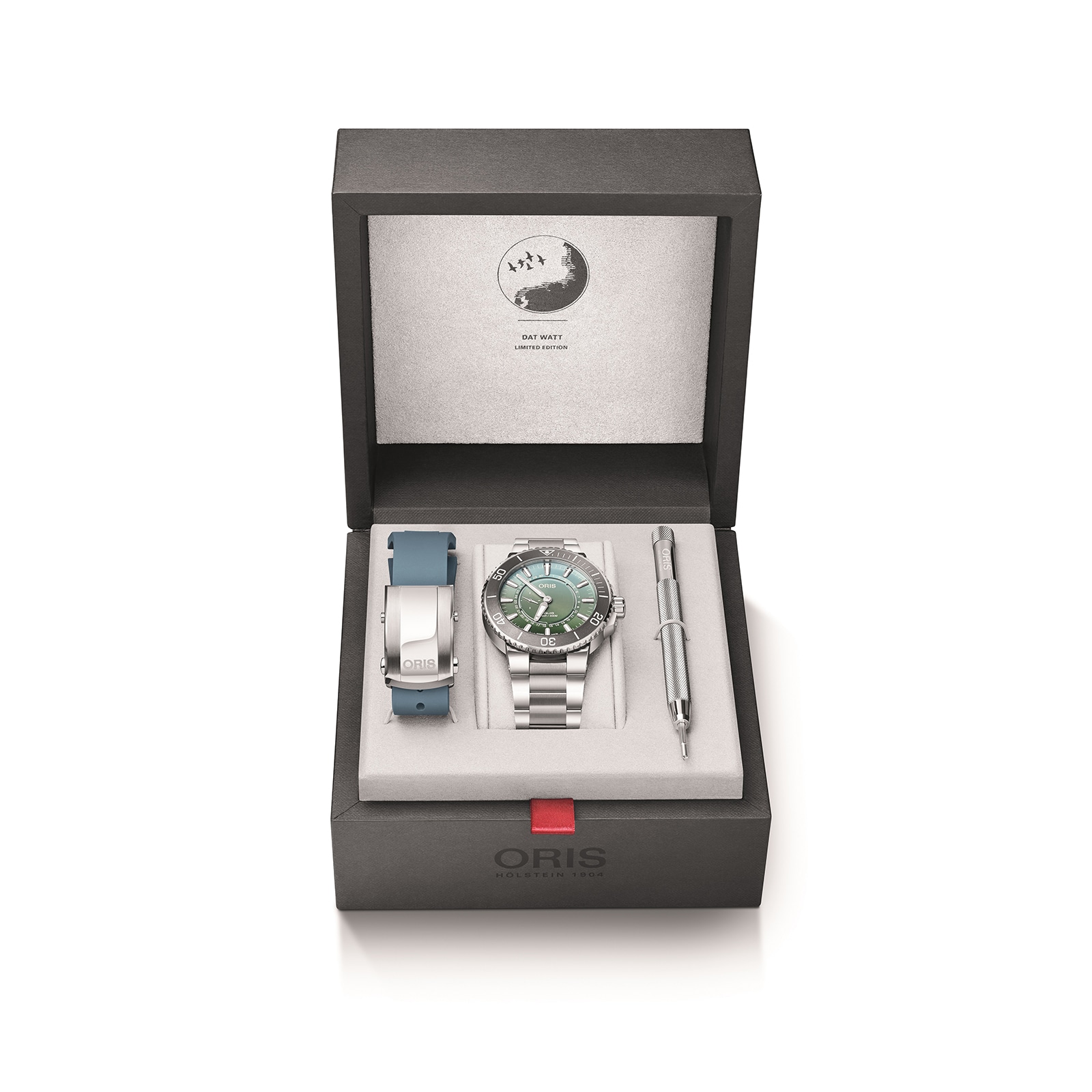 Replica Oris Aquis Dat Watt Limited Edition II 43.5mm Mens details Green 01 743 7734 4197-SET 6 Replica Oris Aquis Dat Watt Limited Edition II 43.5mm Mens details Green 01 743 7734 4197-SET