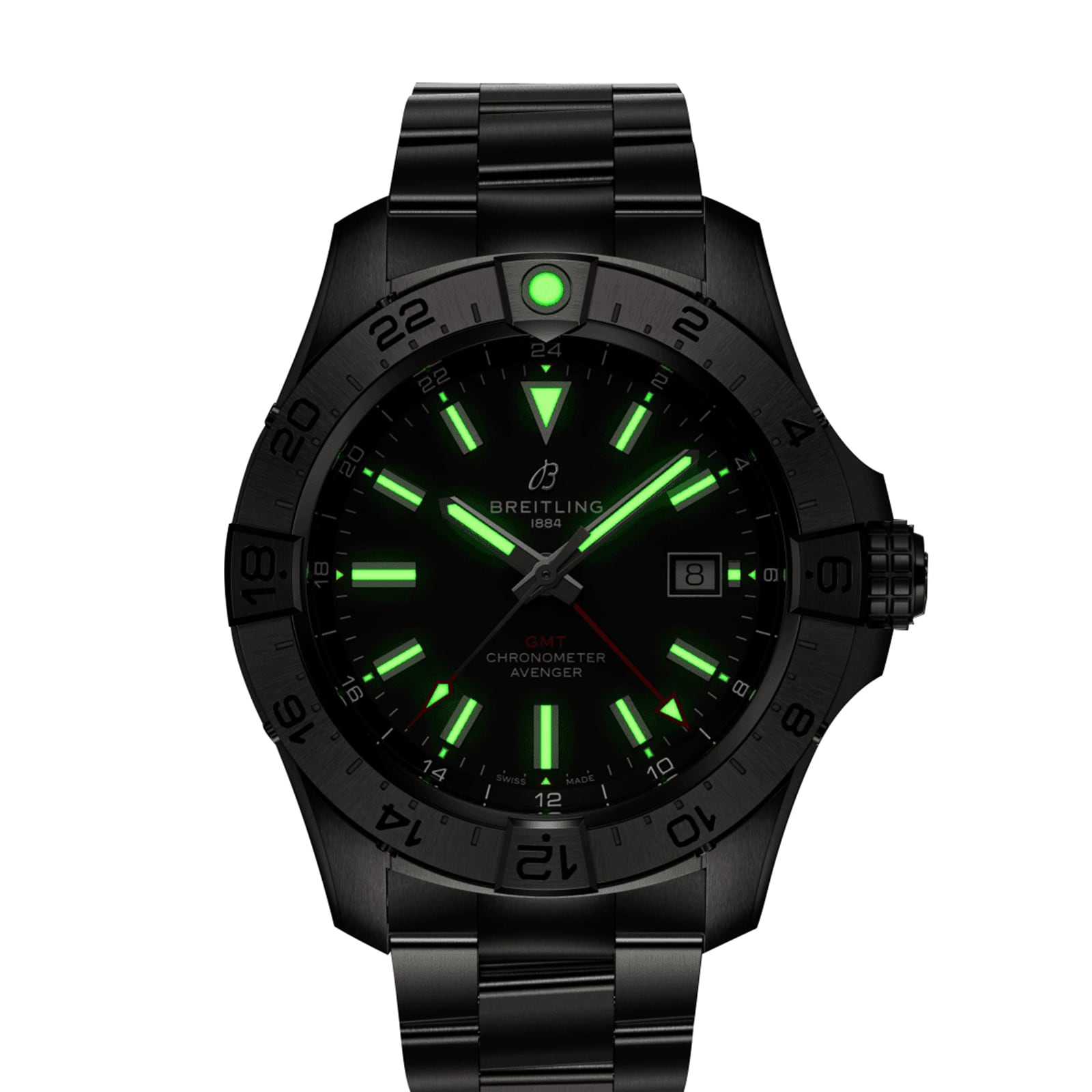 Replica Breitling Avenger Automatic GMT 44mm Mens details Black Stainless Steel A32320101B1A1 6 Replica Breitling Avenger Automatic GMT 44mm Mens details Black Stainless Steel A32320101B1A1