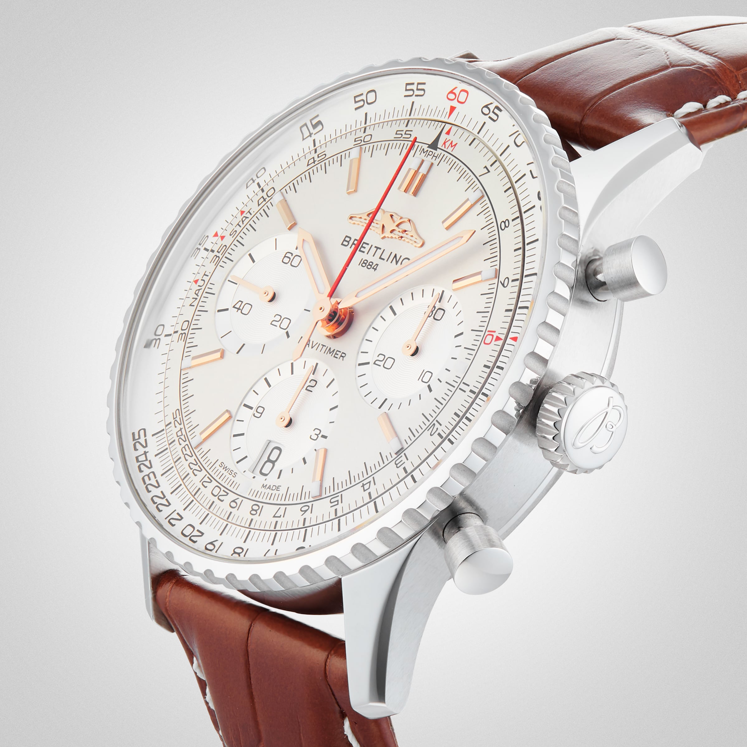 Replica Breitling Navitimer B01 Chronograph 41 Stainless Steel details AB0139211G1P1