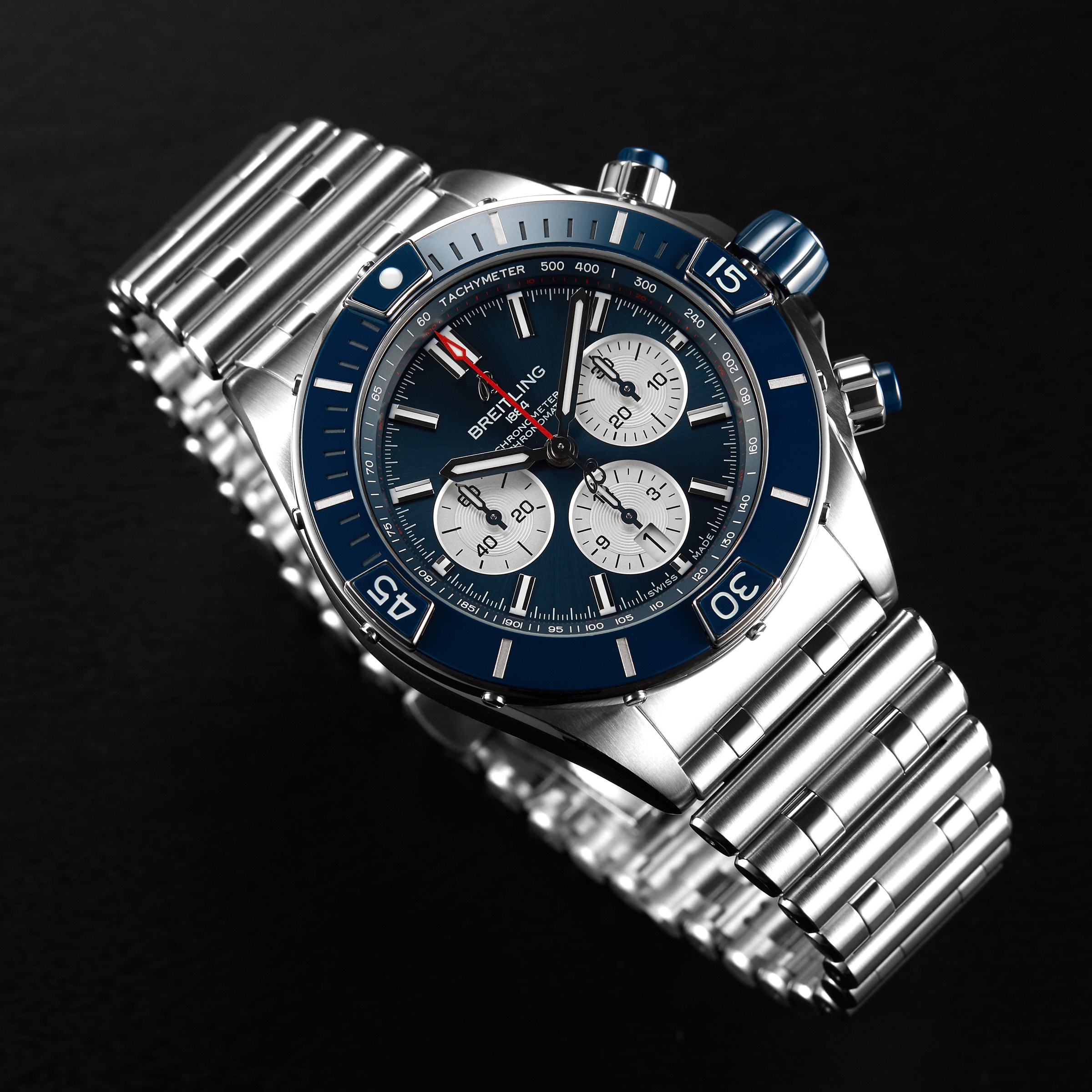 Replica Breitling Super Chronomat B01 44 Stainless Steel details AB0136161C1A1