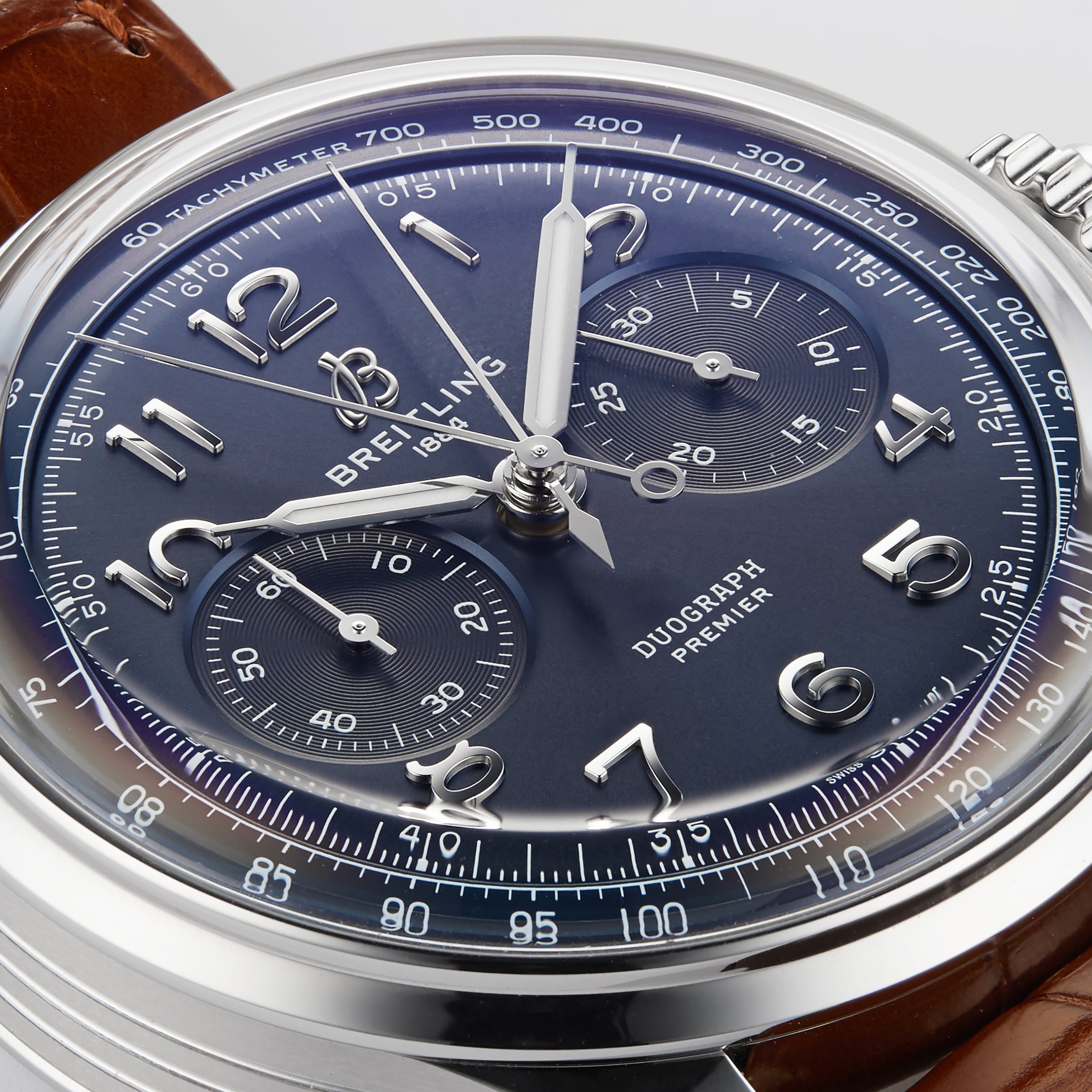 Replica Breitling Premier B15 Duograph 42 Leather Strap details AB1510171C1P1