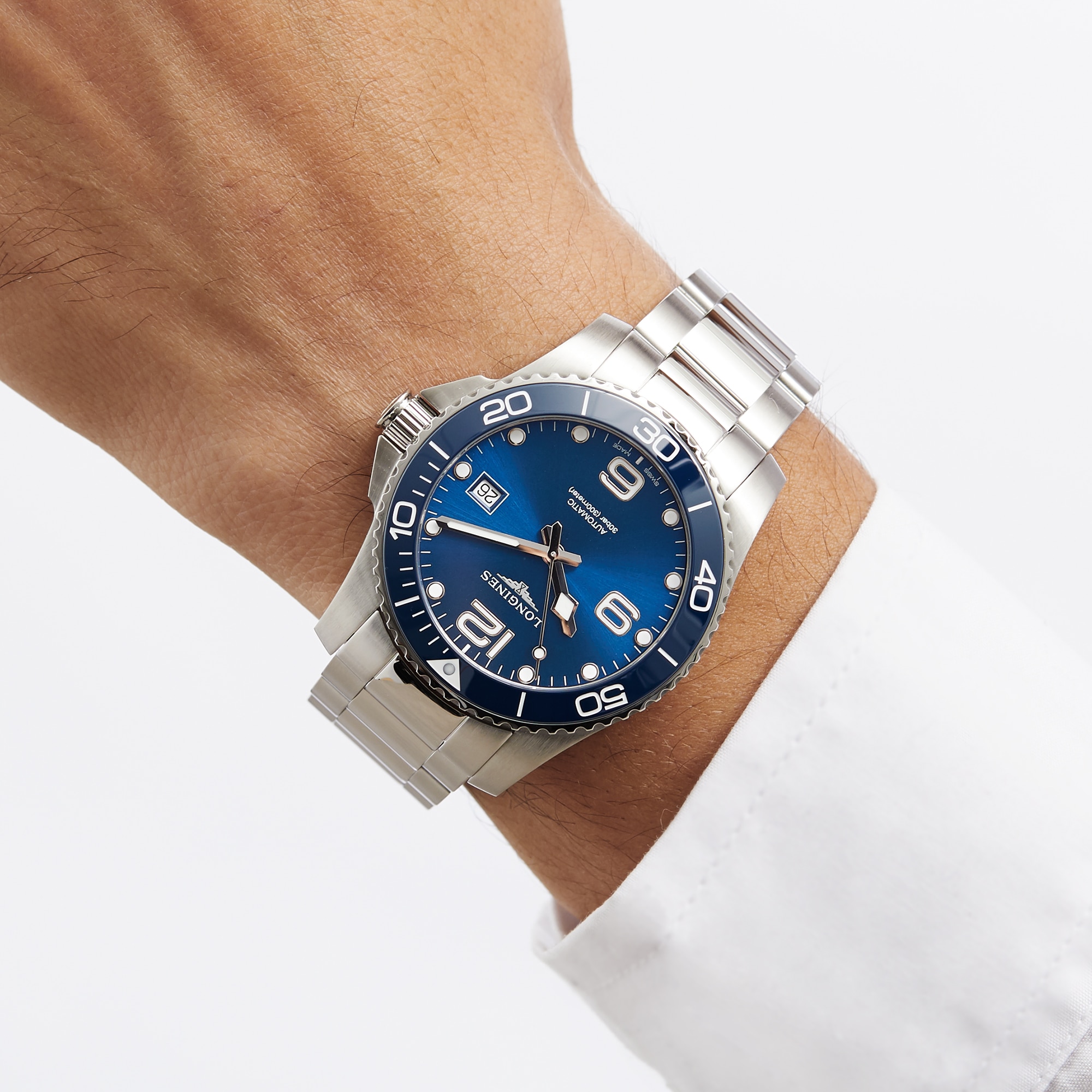 Replica Longines HydroConquest Blue Dial 41mm Automatic Diving Mens details L37814966