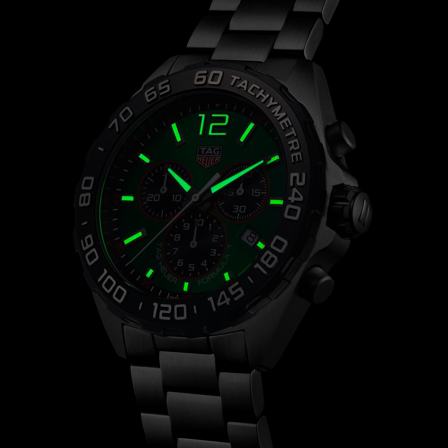 Replica TAG Heuer Formula 1 Quartz Chronograph 200M 43mm Mens details Green CAZ101AP.BA0842
