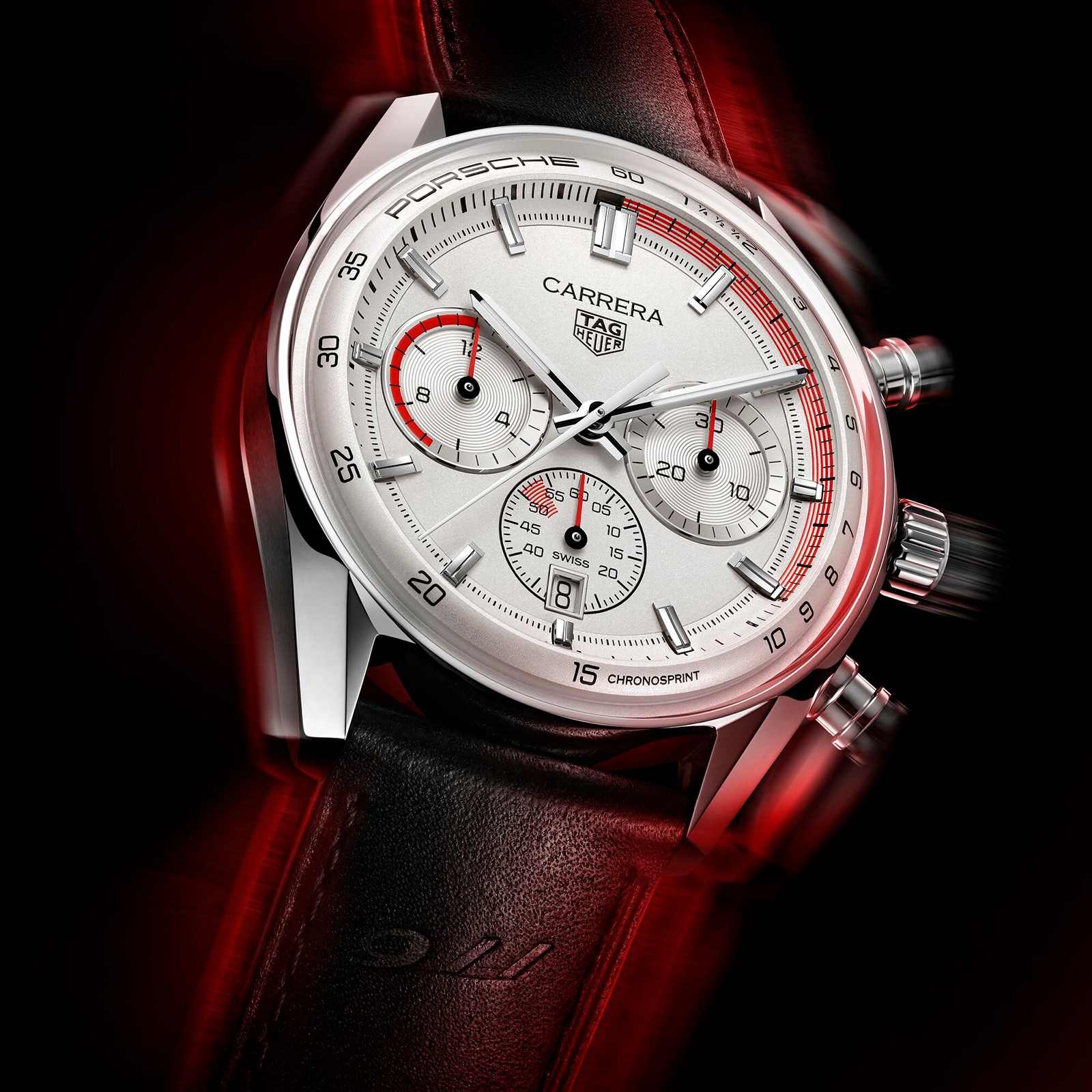 Replica TAG Heuer Carrera Chronosprint X Porsche Special Edition 42mm Mens details Silver CBS2011.FC6529
