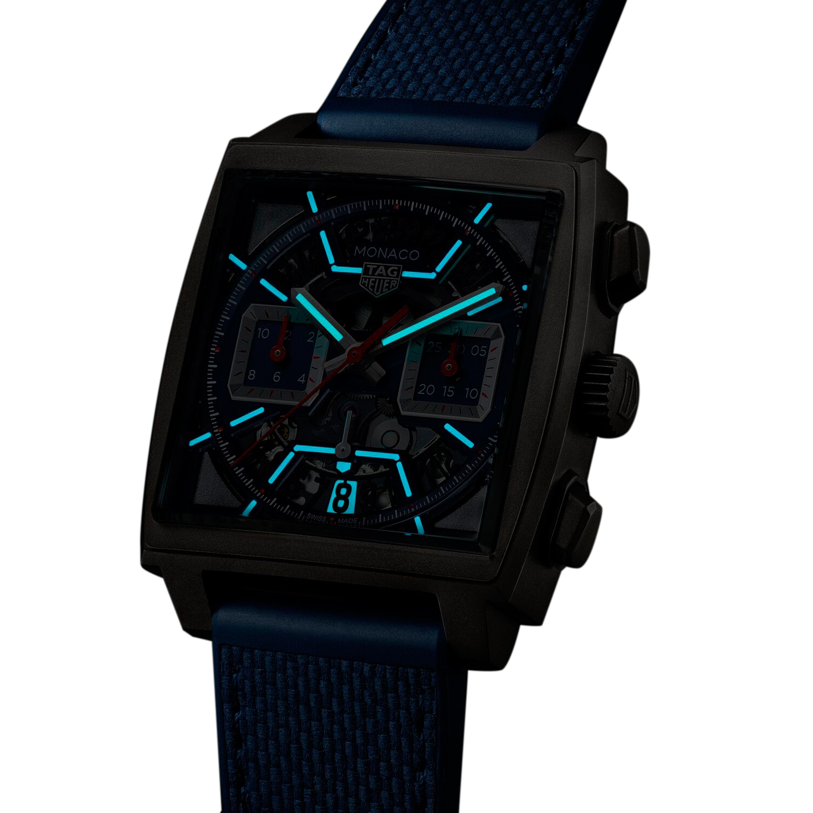 Replica TAG Heuer Monaco Chronograph 39mm Mens details Titanium Blue CBL2182.FT6235