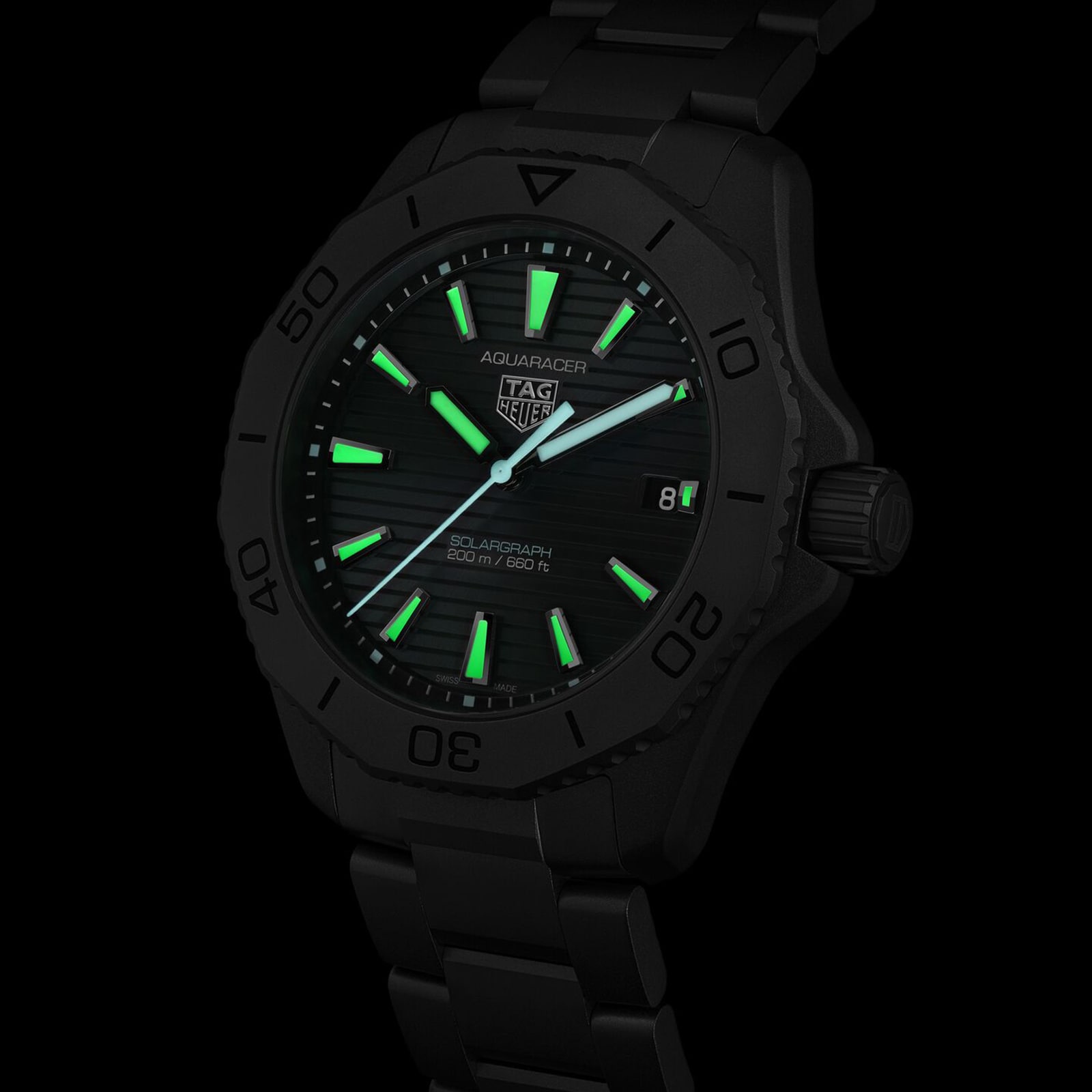 Replica TAG Heuer Aquaracer Professional 200 Solargraph 40mm Mens details Titanium WBP1180.BF0000 6 Replica TAG Heuer Aquaracer Professional 200 Solargraph 40mm Mens details Titanium WBP1180.BF0000