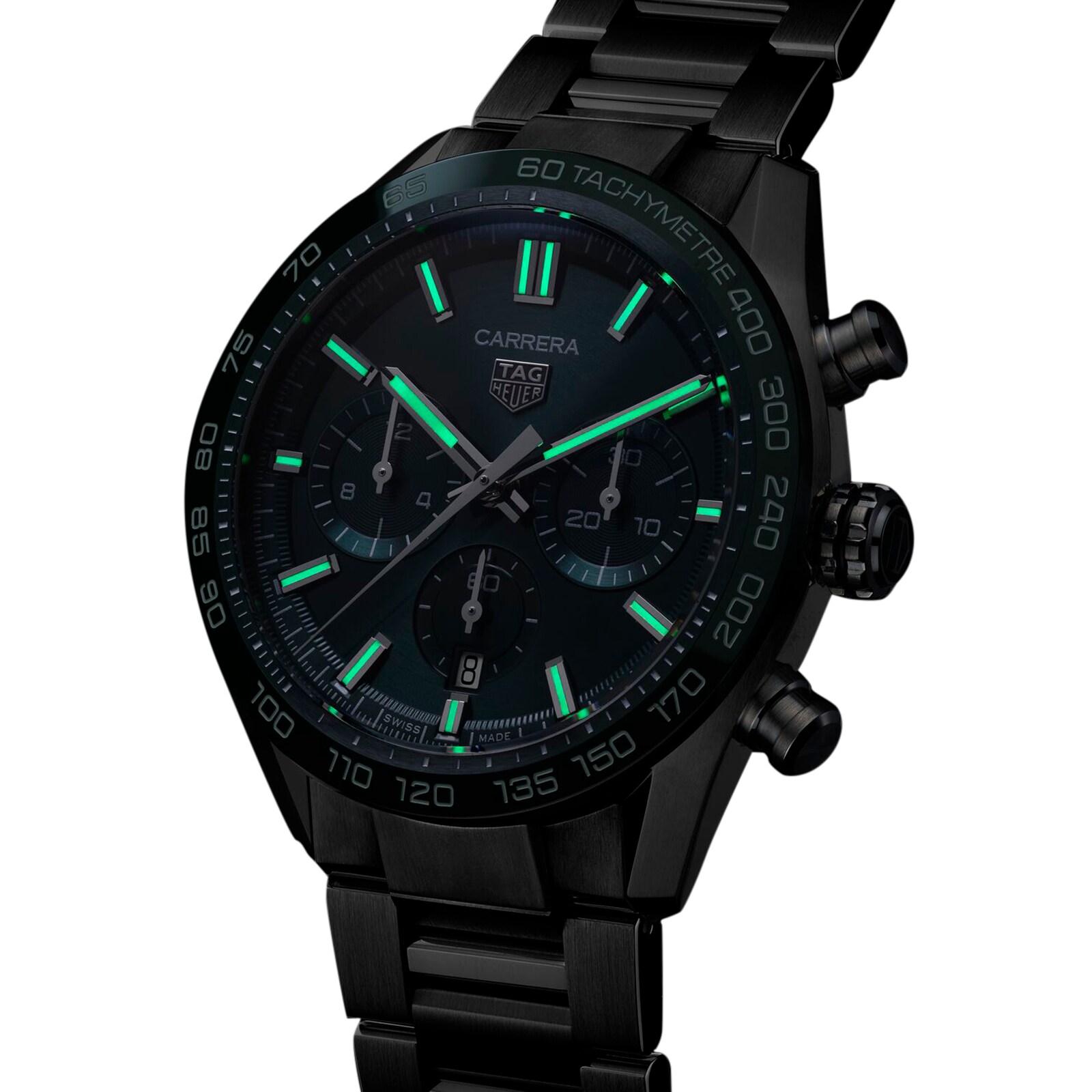 Replica TAG Heuer Carrera Chronograph 44mm Mens details Green Stainless Steel CBN2A1N.BA0643 6 Replica TAG Heuer Carrera Chronograph 44mm Mens details Green Stainless Steel CBN2A1N.BA0643