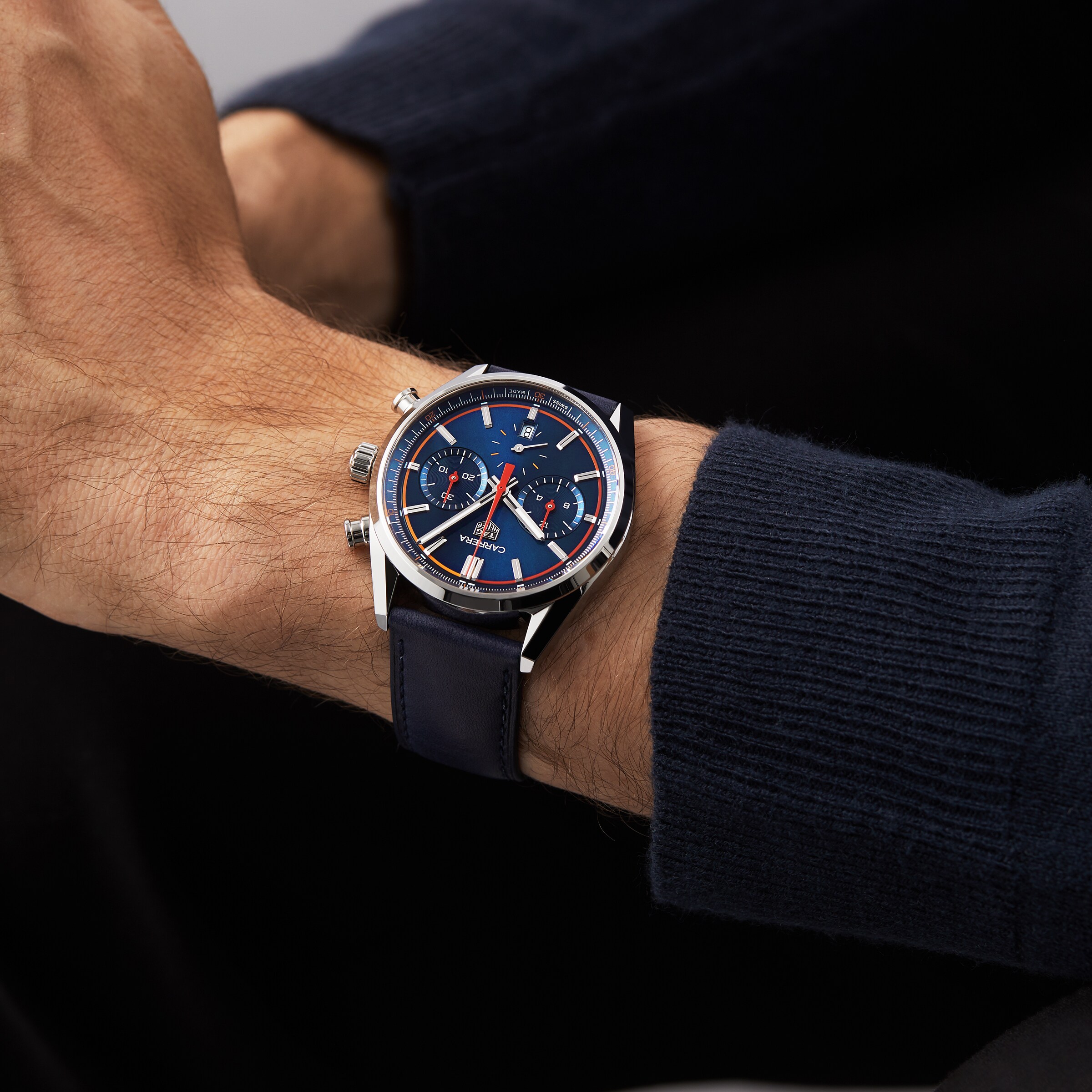 Replica TAG Heuer Carrera Chronograph 42mm Mens details Blue CBN201D.FC6543 6 Replica TAG Heuer Carrera Chronograph 42mm Mens details Blue CBN201D.FC6543